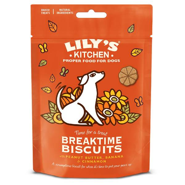 foto del prodotto lily s kitchen dog biscotti bio merenda burro d arachidi, banana e cannella 1 ordine scegli lo sconto bzr5 bzr20 200 punti fedelt 