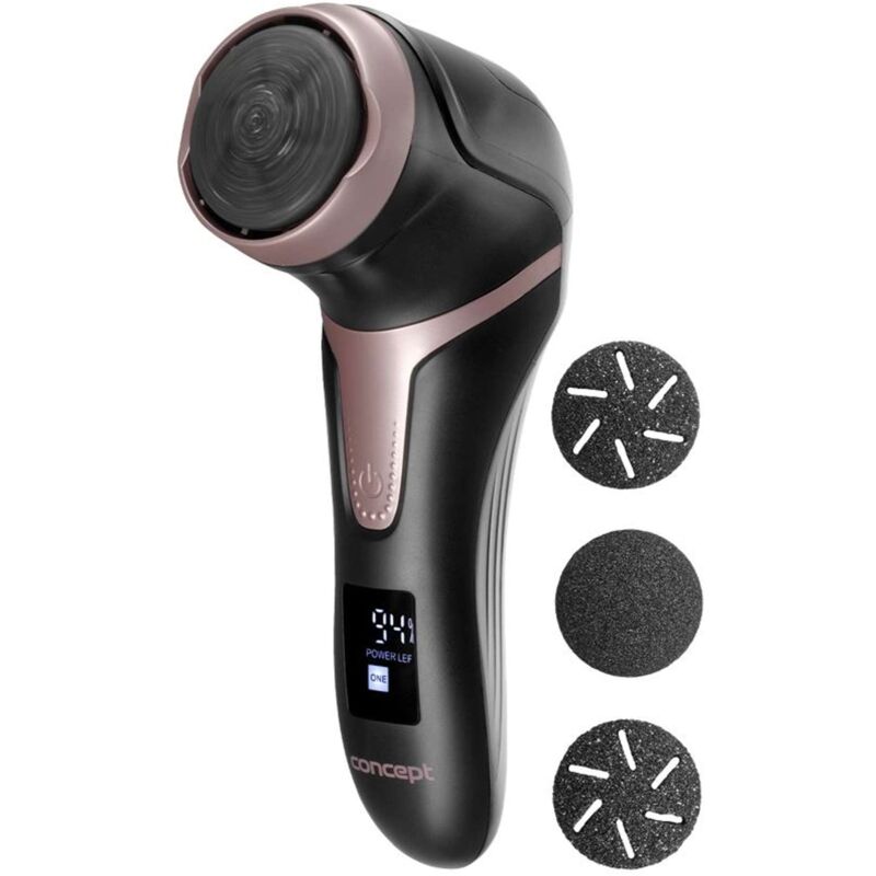 foto del prodotto lima per talloni con accessori, cavo usb, nero oro rosa pn3020 concept