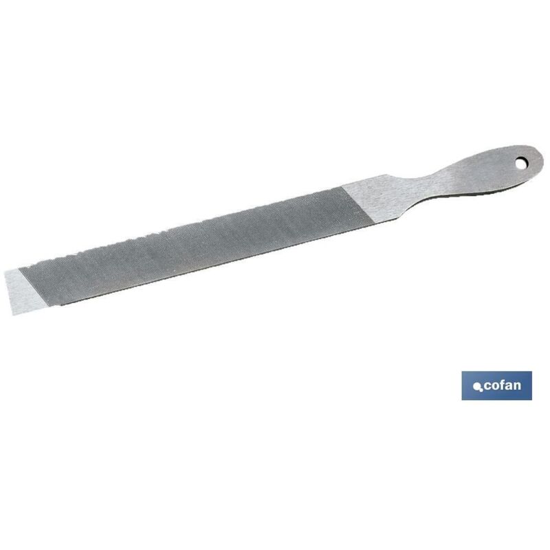 foto del prodotto lima piatta manico in metallo 200mm gr-16 entrefina