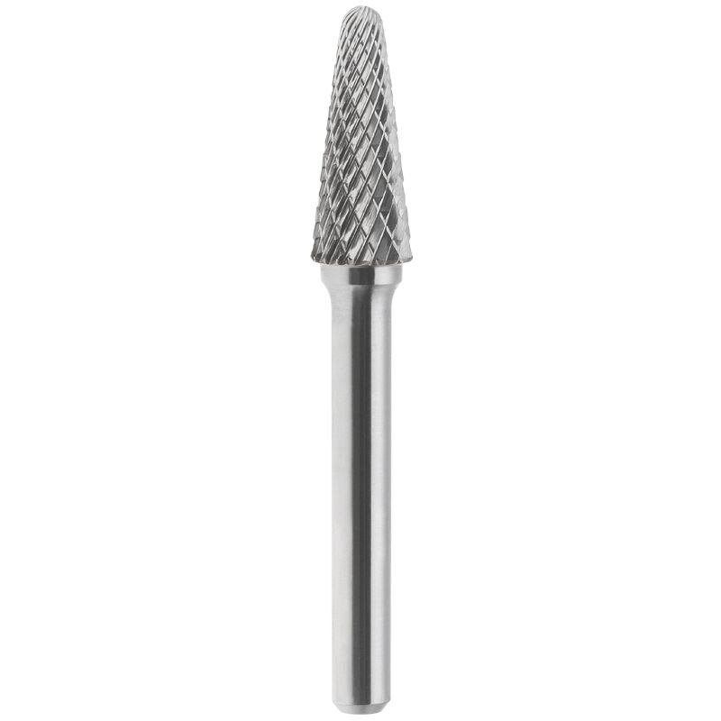 foto del prodotto lima rotativa hm conica a punta raggiata incrociato 8x22 mm gambo 6 fervi l08dc6