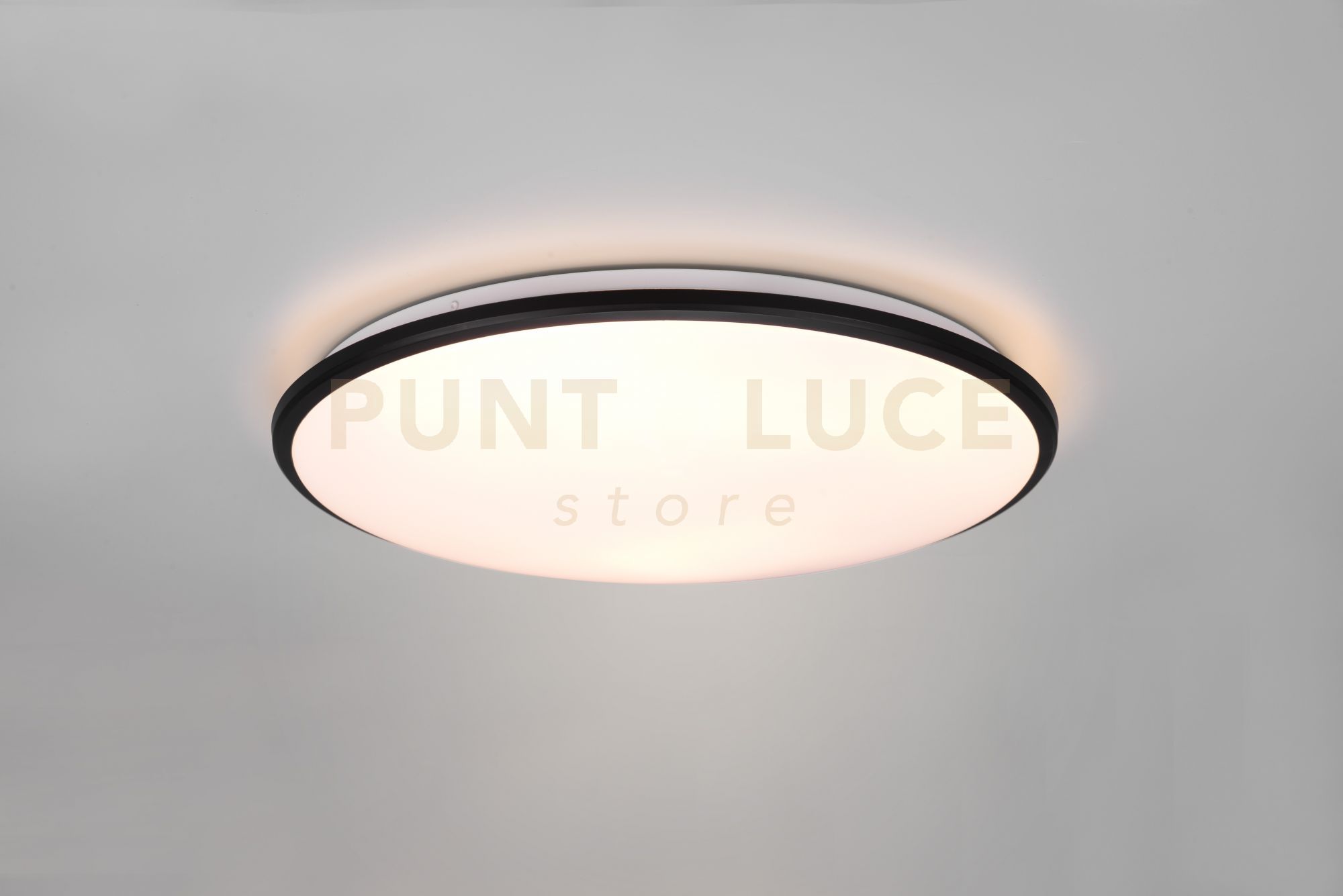 foto del prodotto limbus plafoniera led 34w 4100lm, 3000k bordo nero con dimmerazione con interruttore d.50cm