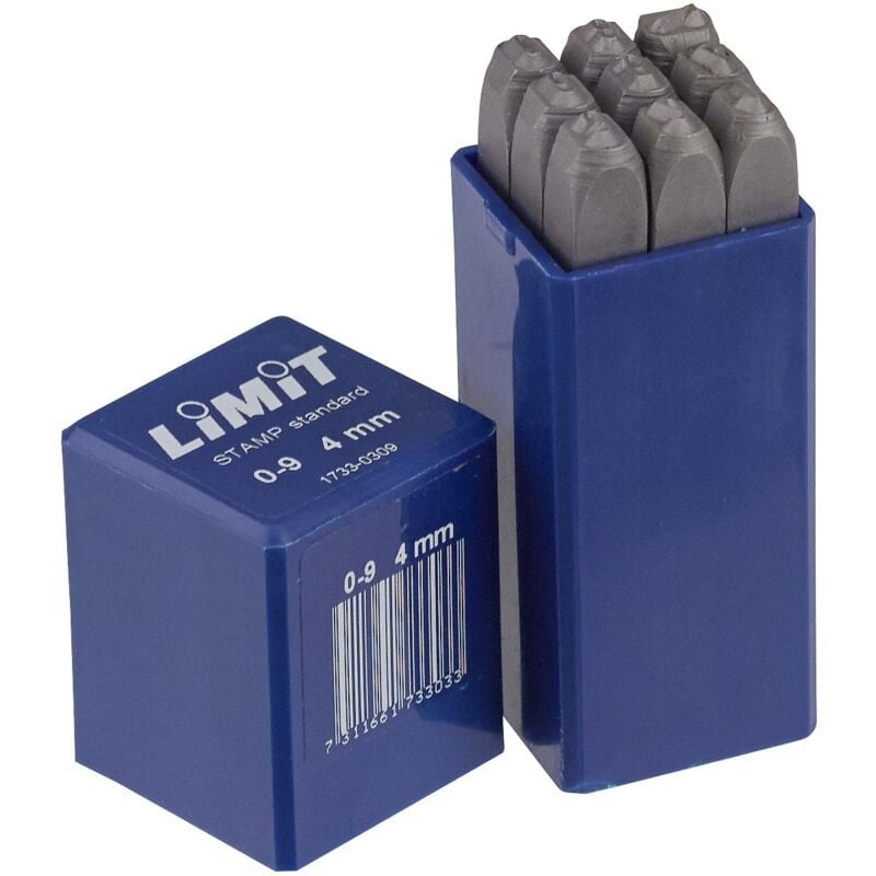 foto del prodotto limit un insieme di numeratori da 0 a 9, altezza cifre 5 mm