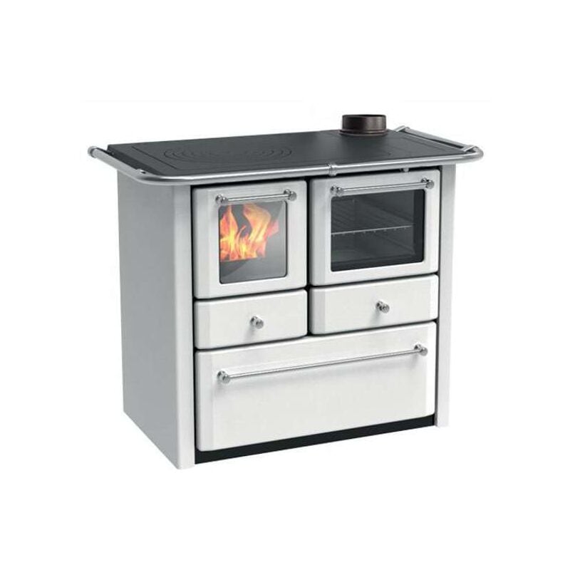 foto del prodotto lincar cucina a legna gaia 4,5 bianca