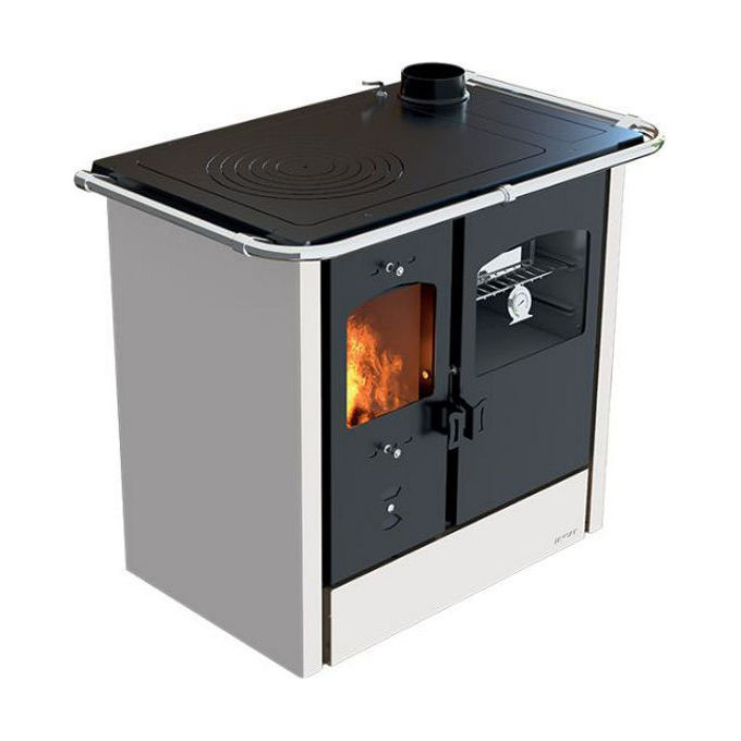 foto del prodotto lincar cucina a legna nada 4.5 bianca