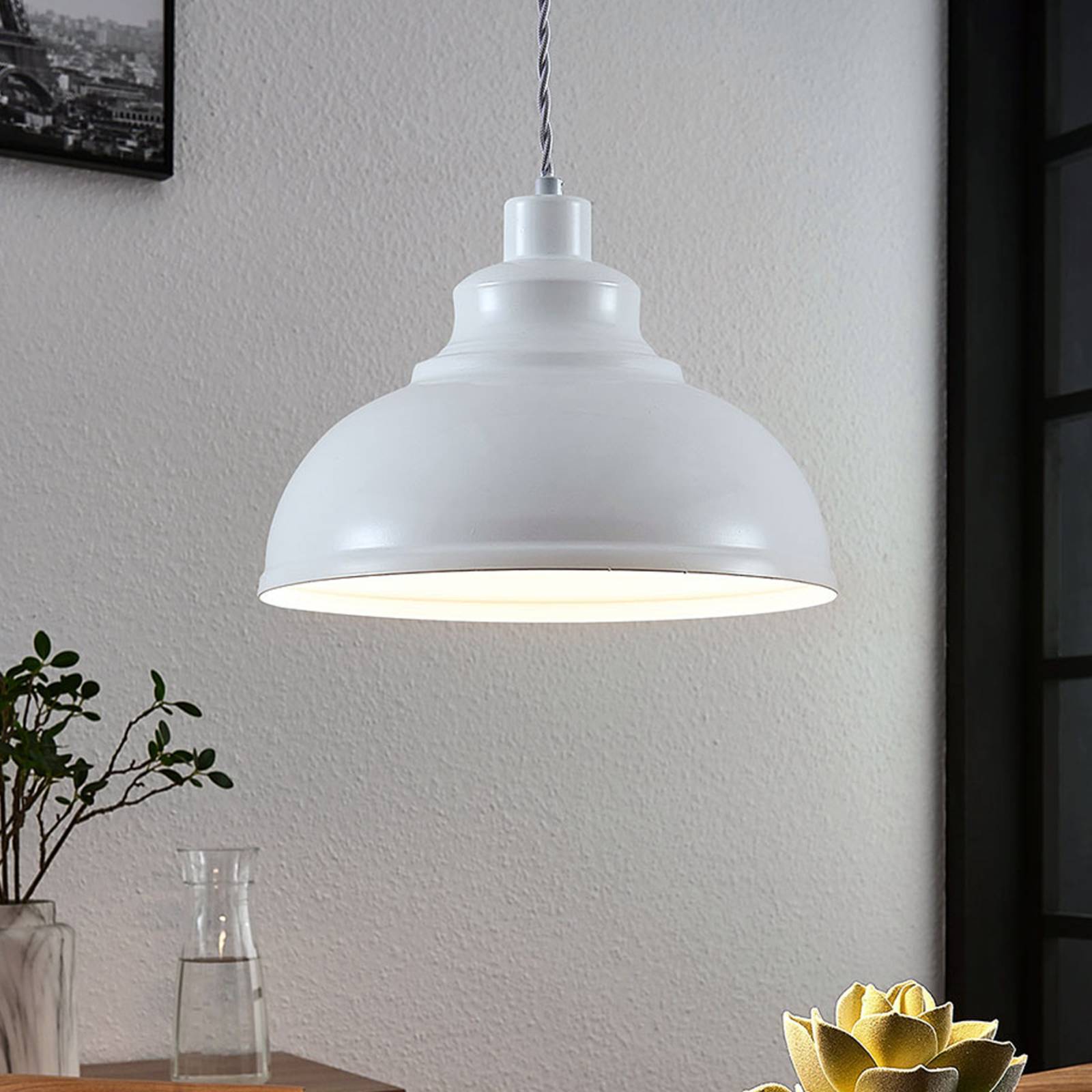 foto del prodotto lindby albertine in bianco da metallo