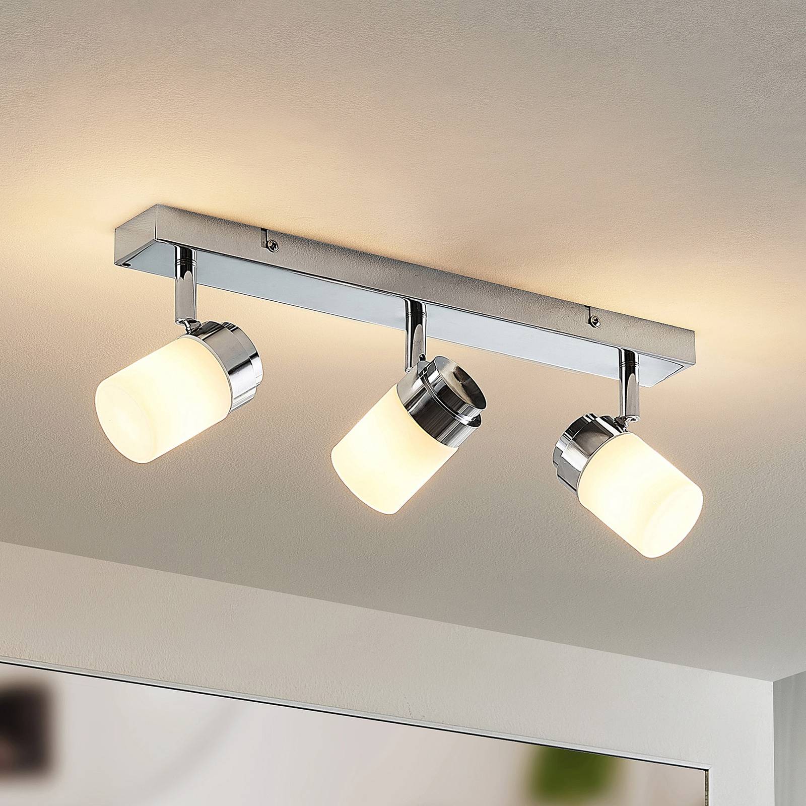 foto del prodotto lindby alimari, faretto da soffitto, cromo, lungo