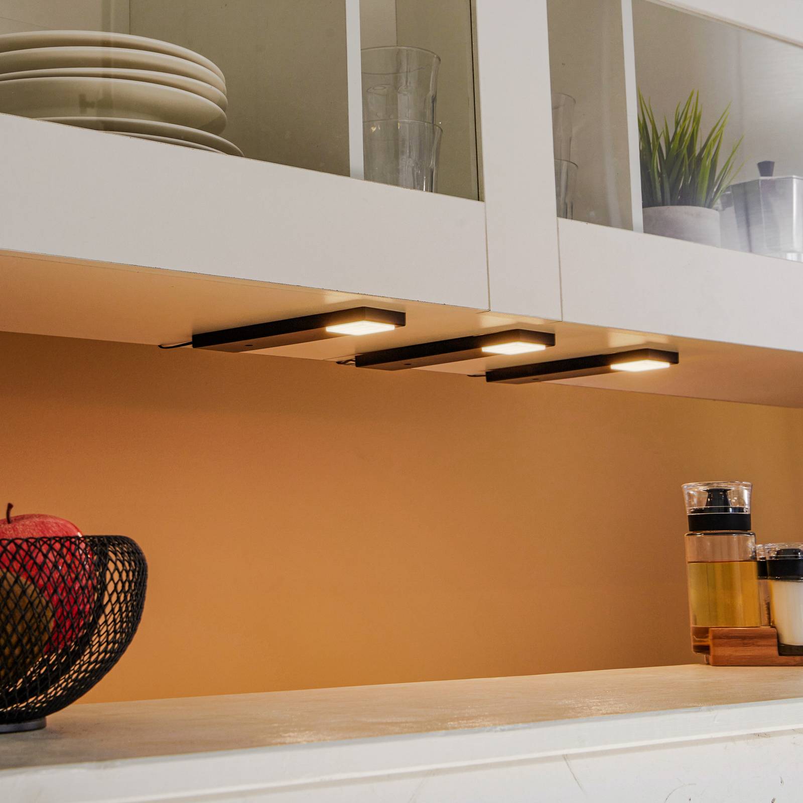 foto del prodotto lindby amaryll lampada led per mobili, set di 3, nero