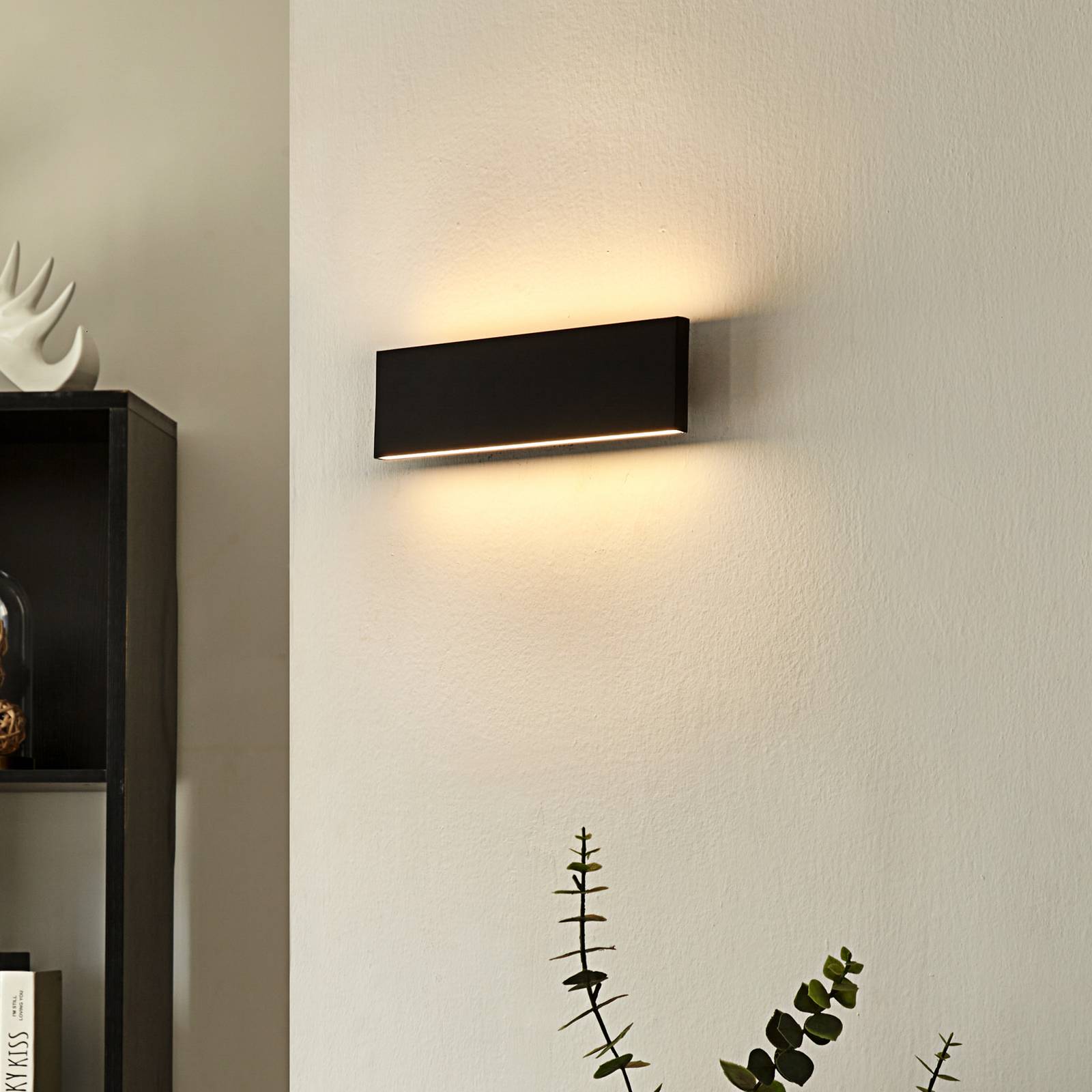 foto del prodotto lindby applique a led ignazia, 28 cm, nero, metallo, su gi 