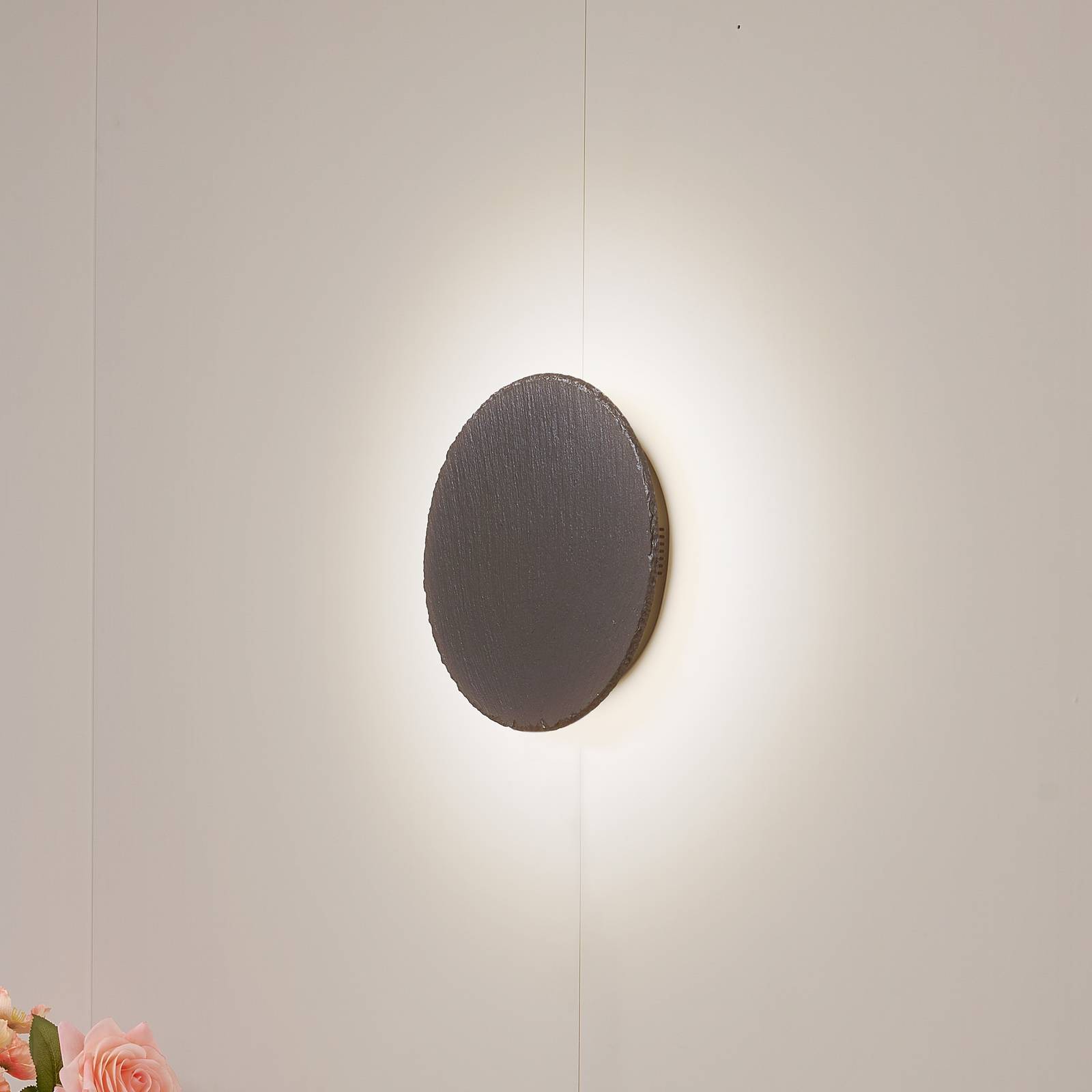foto del prodotto lindby applique a led peetu, 25 cm, ardesia, dimmerabile
