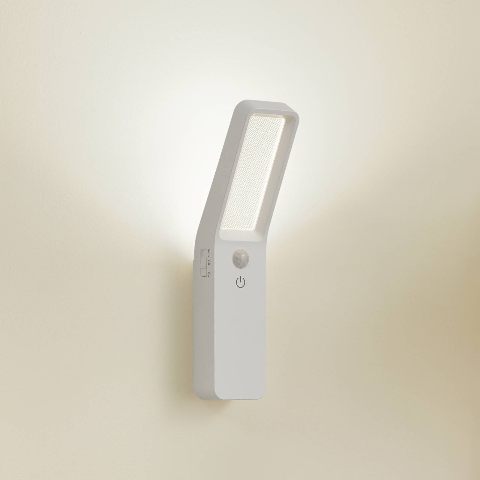 foto del prodotto lindby applique a led taska, bianco, plastica, sensore