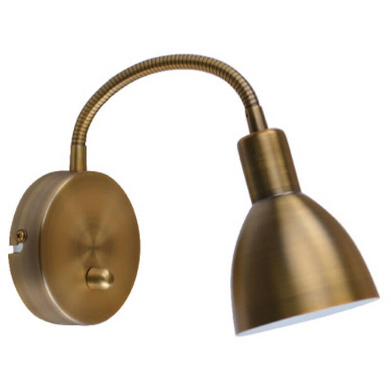 foto del prodotto lindby applique amrei, ottone antico, 42 cm, spina, dimmerabile