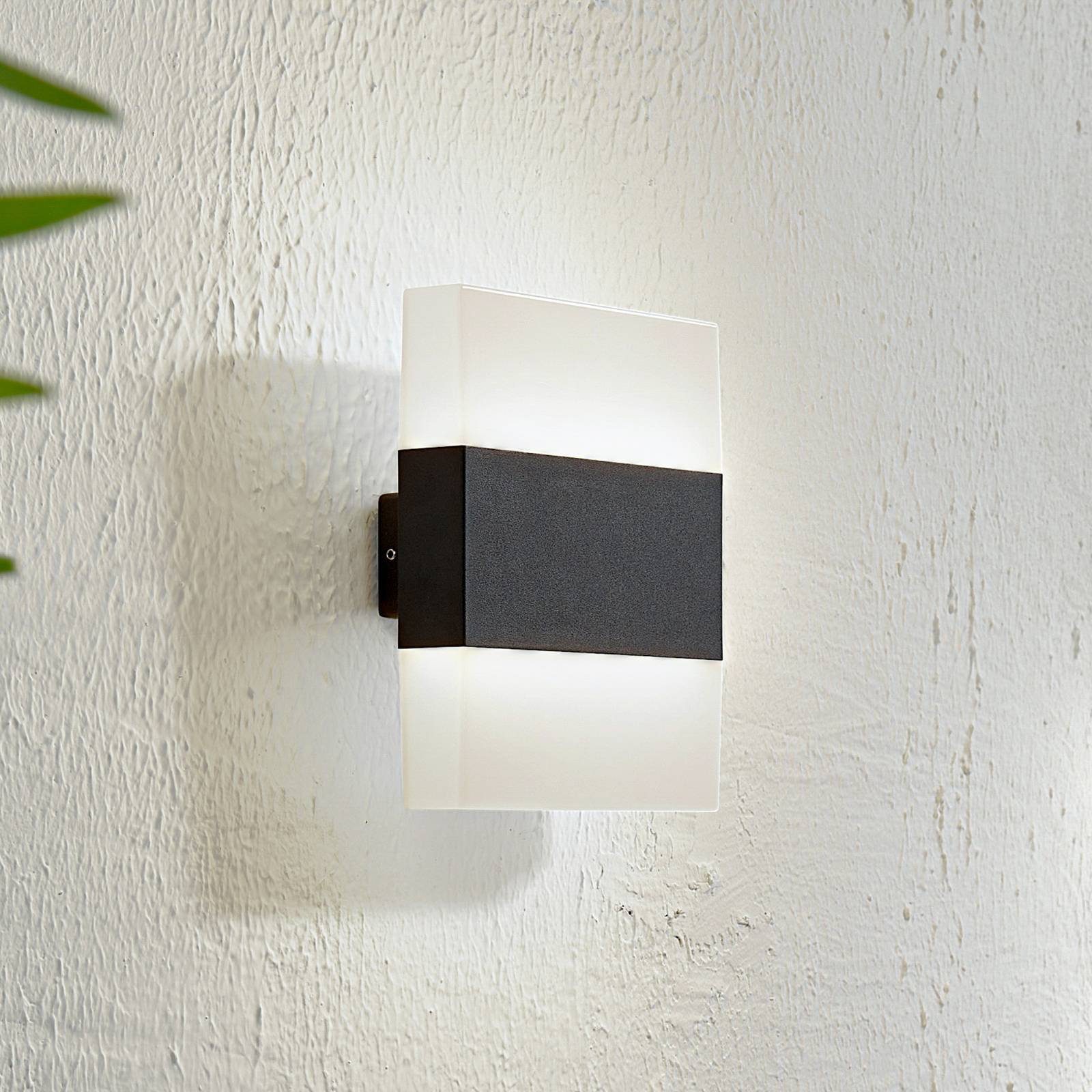 foto del prodotto lindby applique da esterni led branor, alluminio, antracite, ip54