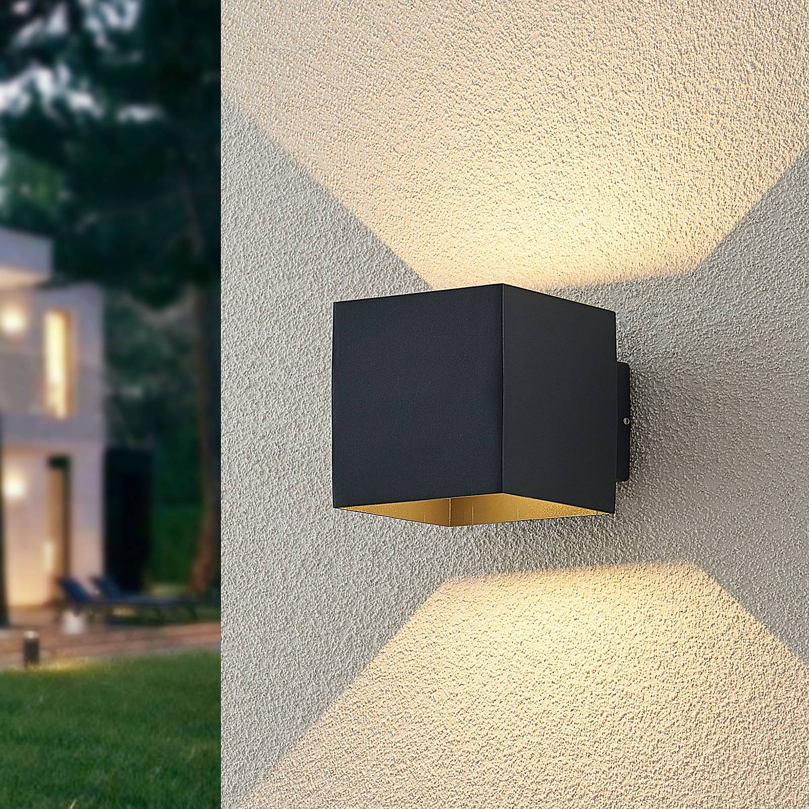 foto del prodotto lindby applique da esterni led esani, antracite, up down, ip54