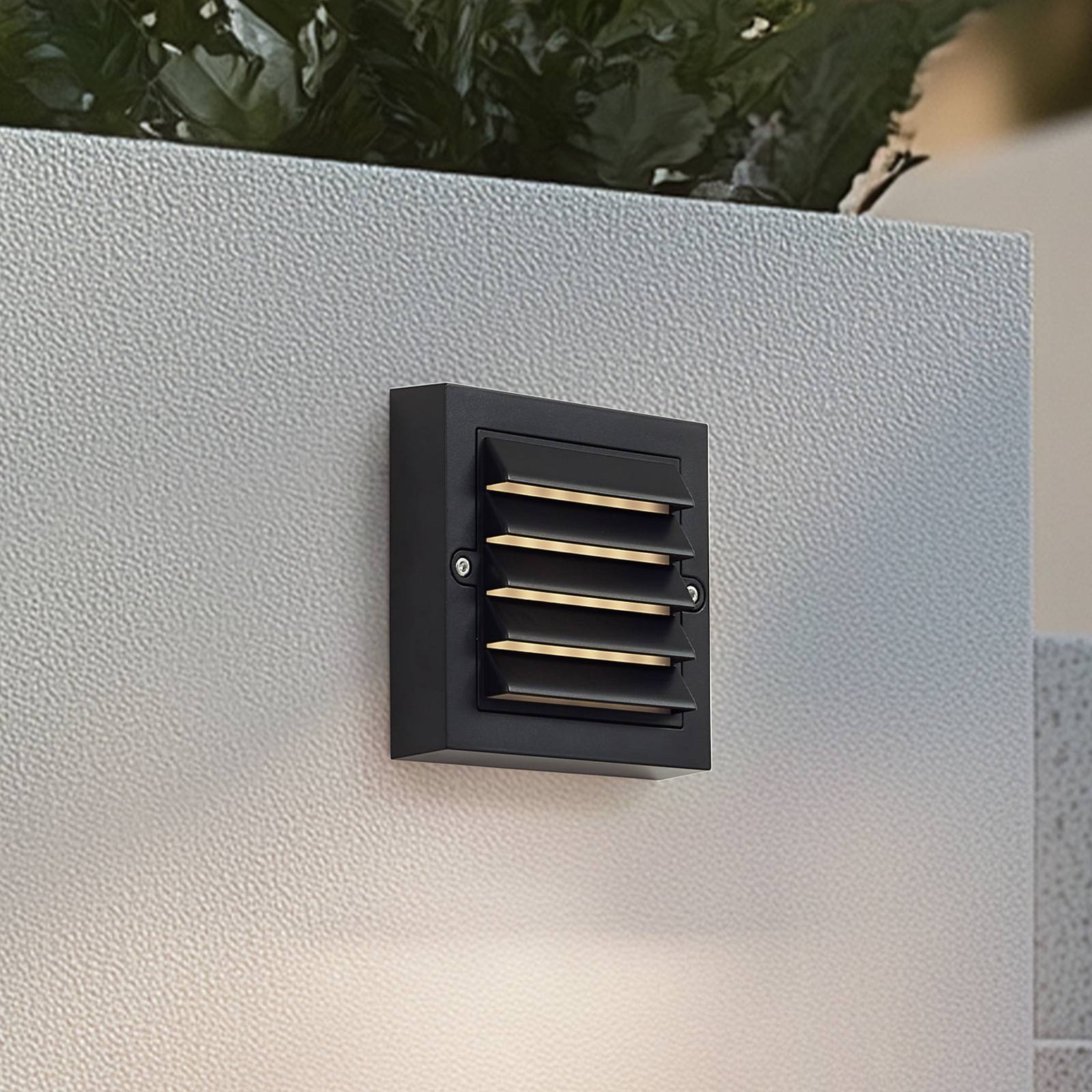 foto del prodotto lindby applique da esterni led muro, nero, pc, set da 2