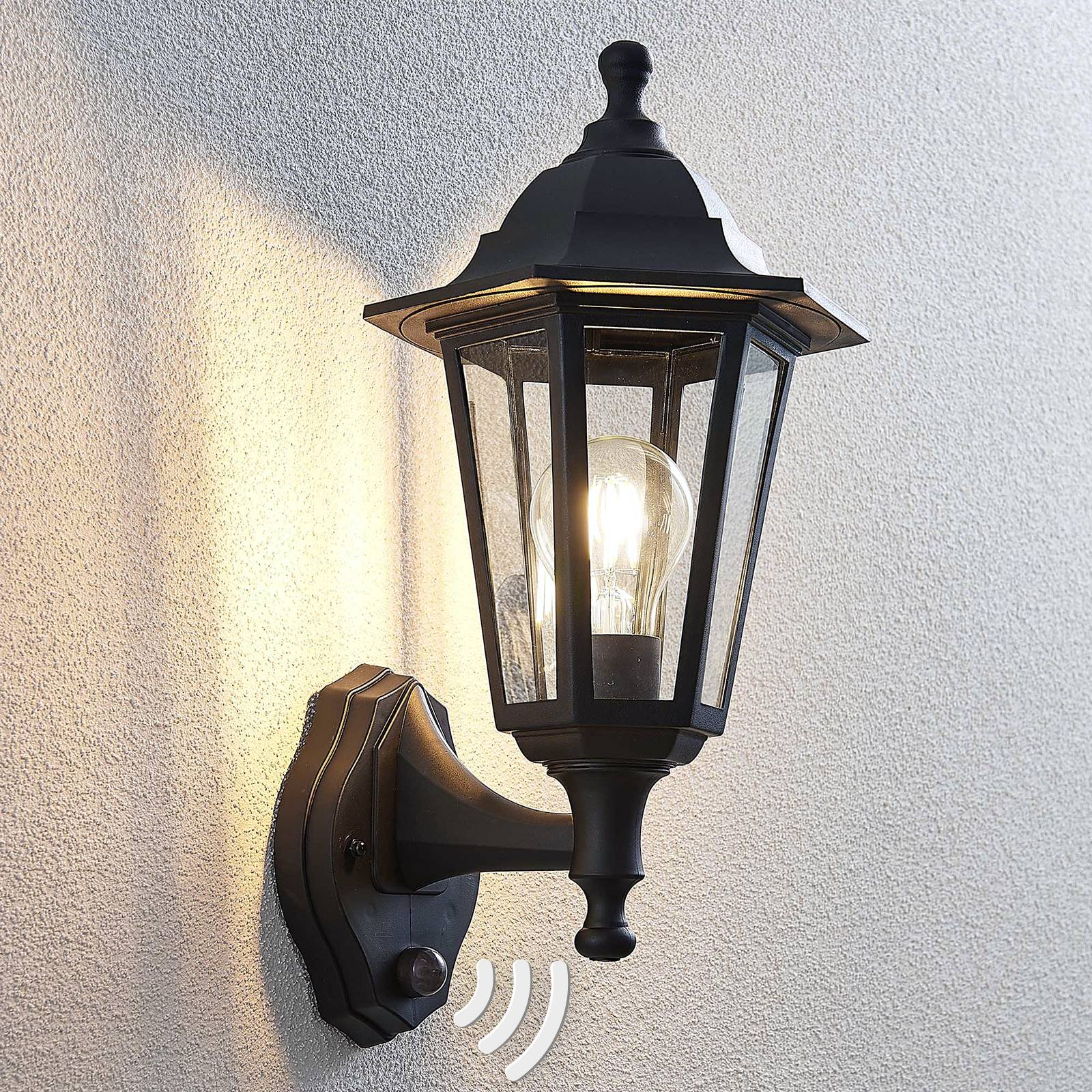 foto del prodotto lindby applique da esterno nane, sensore, lanterna, resistente all acqua di mare