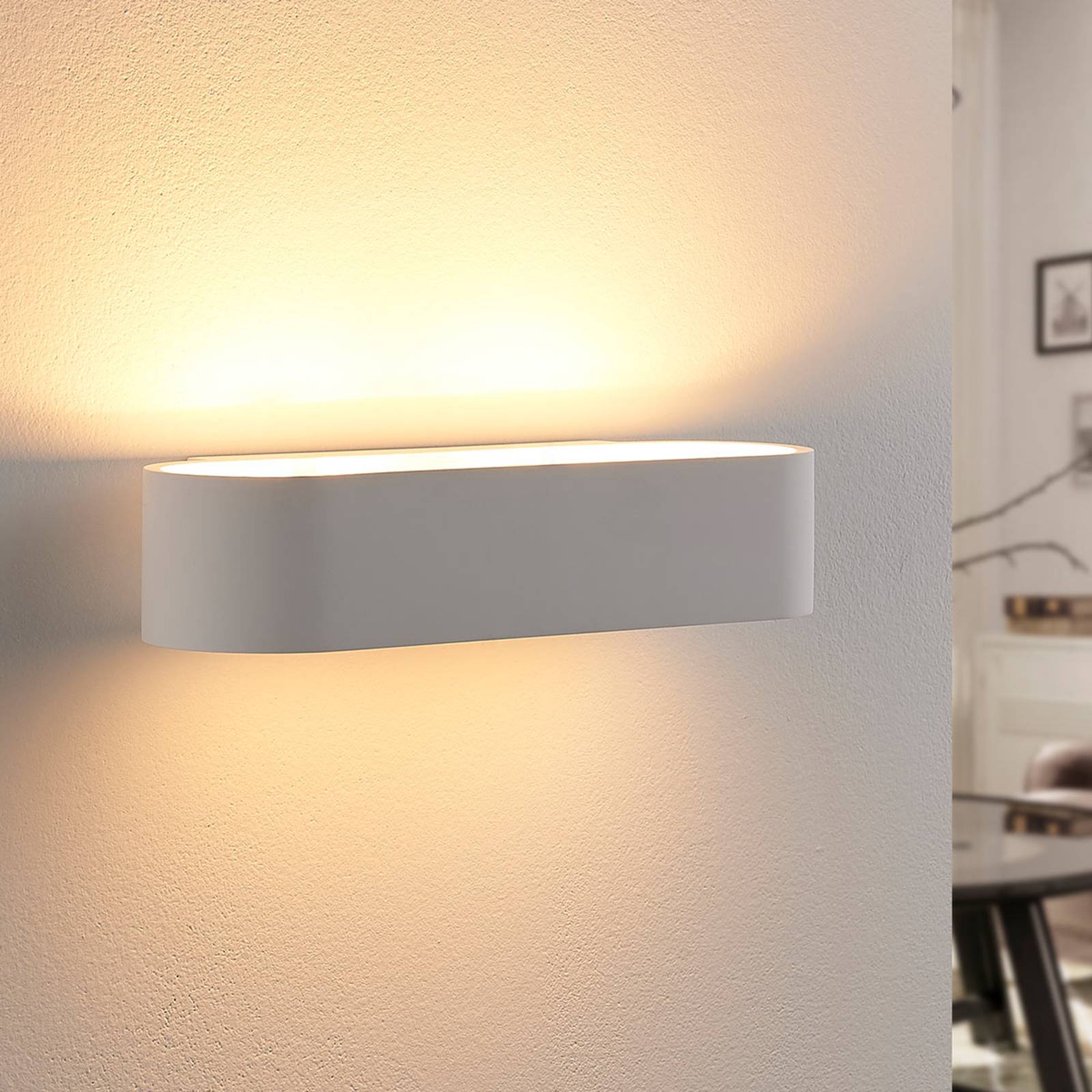 foto del prodotto lindby applique fioni, bianco, gesso, g9, 6,5 cm, verniciabile