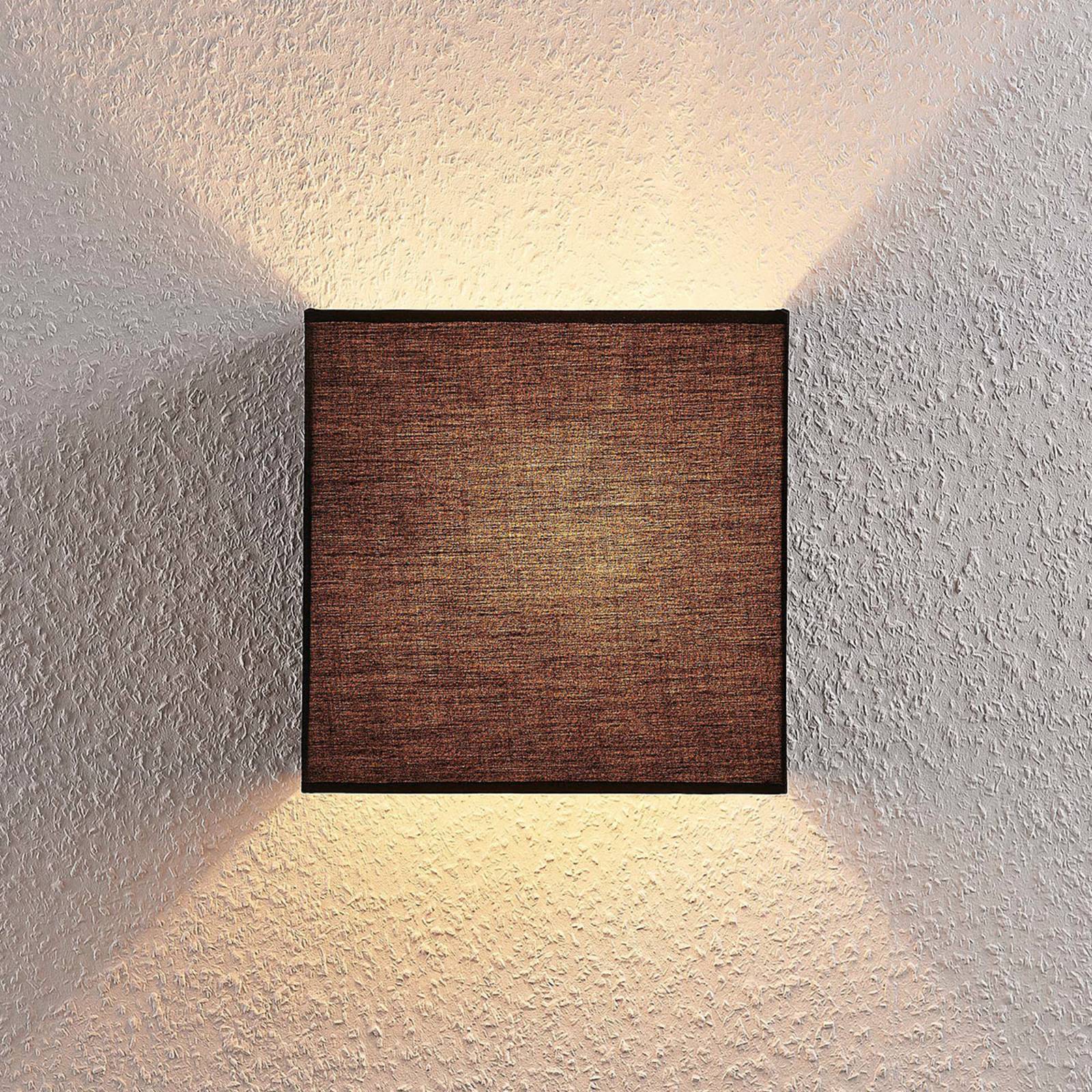 foto del prodotto lindby applique in tessuto adea, 25 cm, quadrato, nero