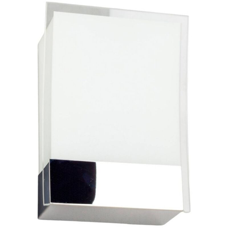 foto del prodotto lindby applique malthe, altezza 27 cm, cromo, vetro, metallo