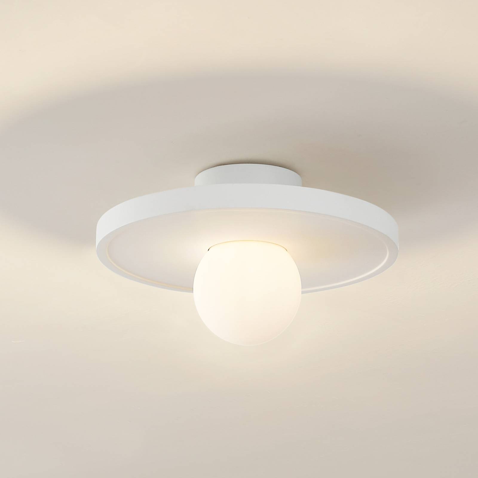 foto del prodotto lindby applique nielson, bianco, gesso, 28 cm