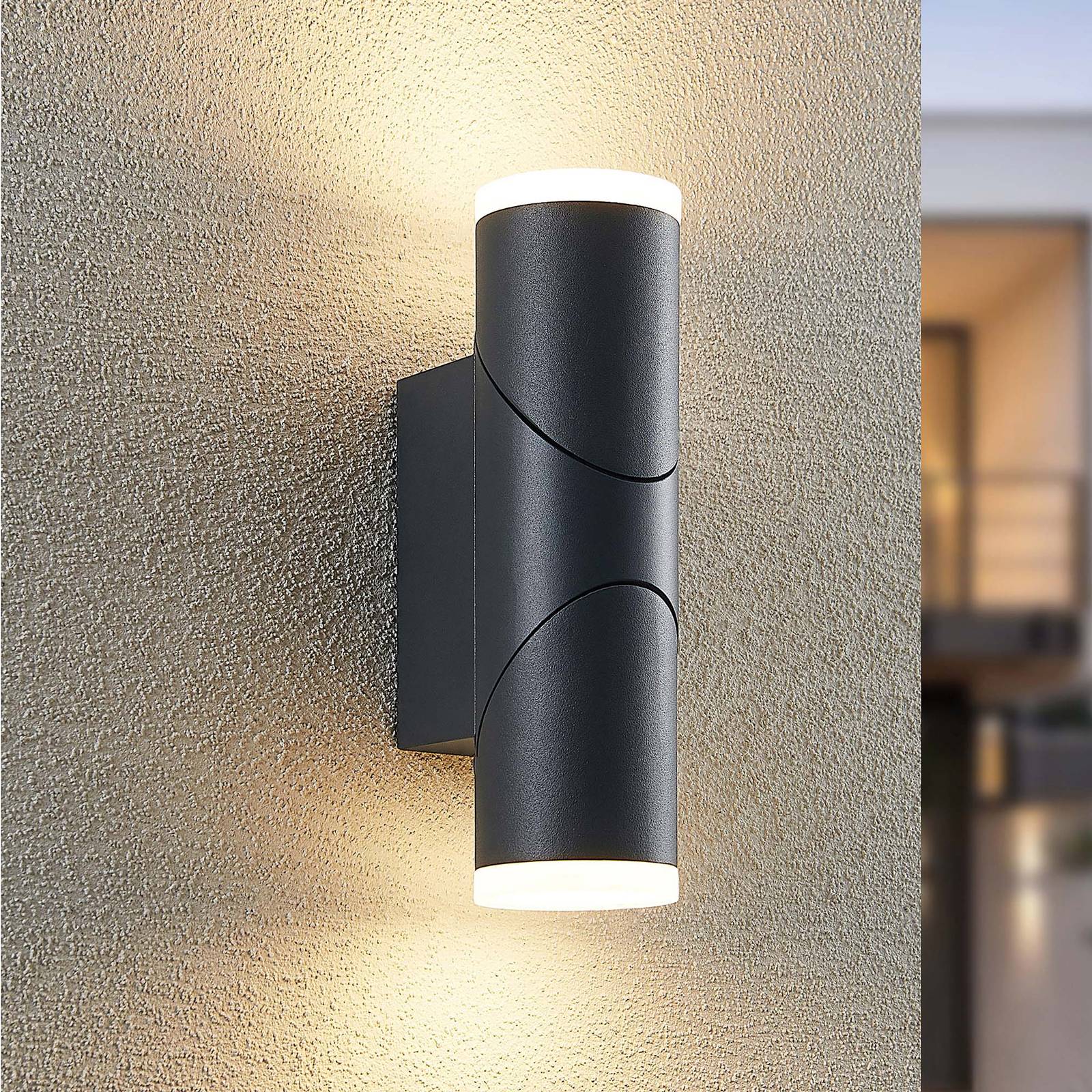 foto del prodotto lindby aspyn applique da esterni led, 2 luci