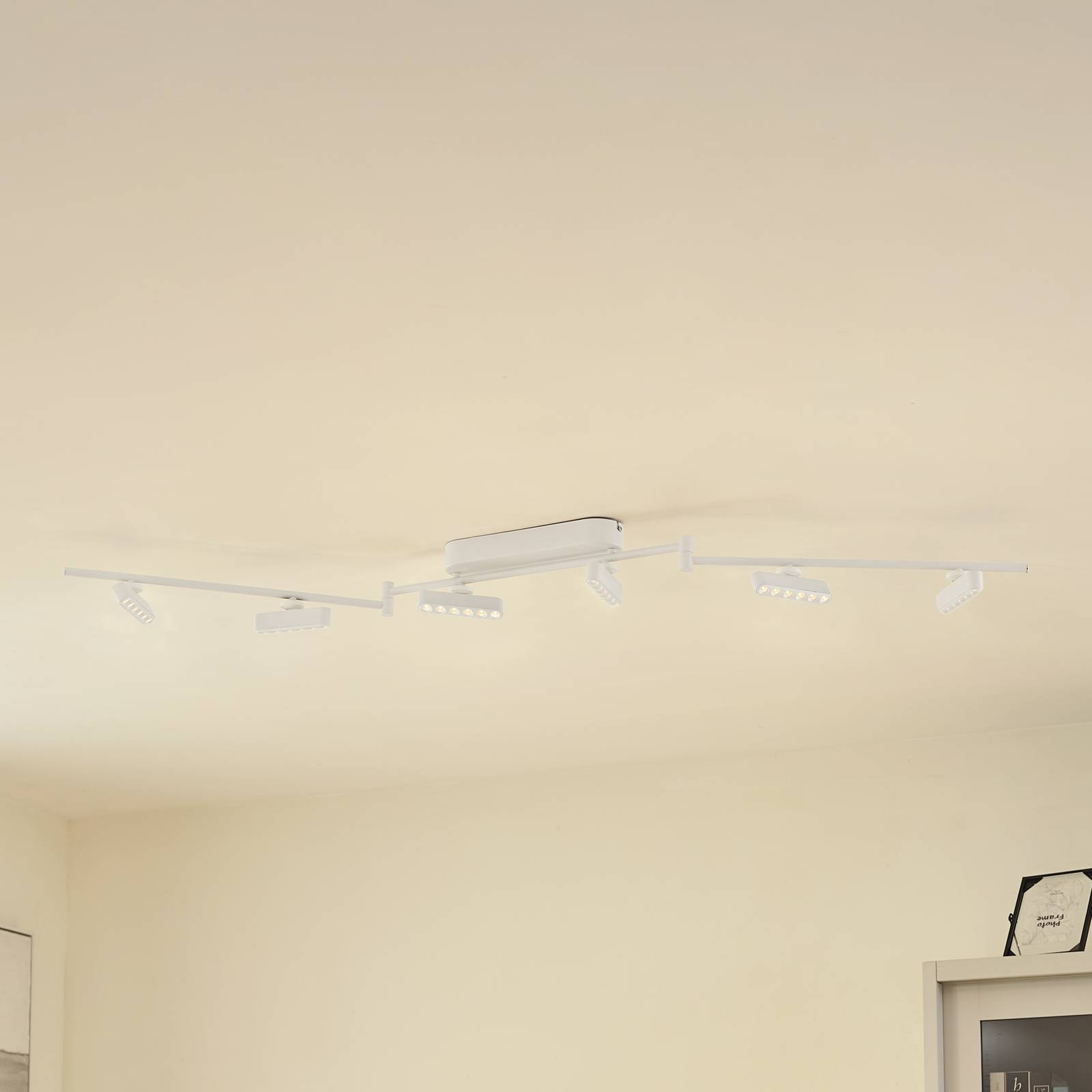 foto del prodotto lindby faretto led eldrin, bianco, a 6 luci, punti luce