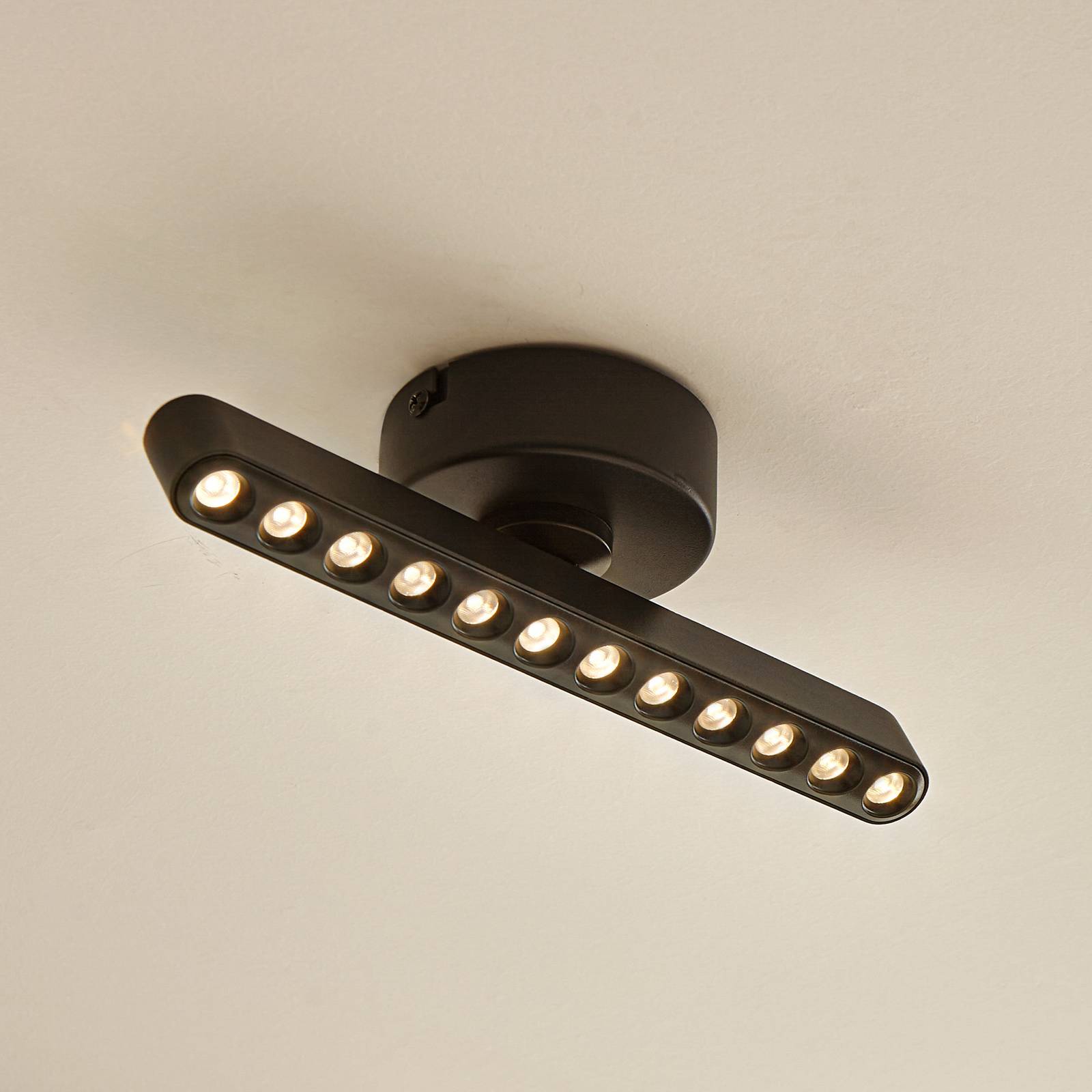 foto del prodotto lindby faretto led eldrin, nero, 1 anta, punti luce