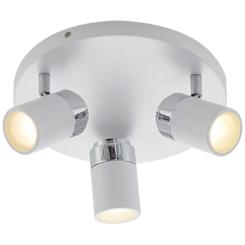 foto del prodotto lindby fatto kardo, rotondo, a 3 luci, bianco, metallo, ip44