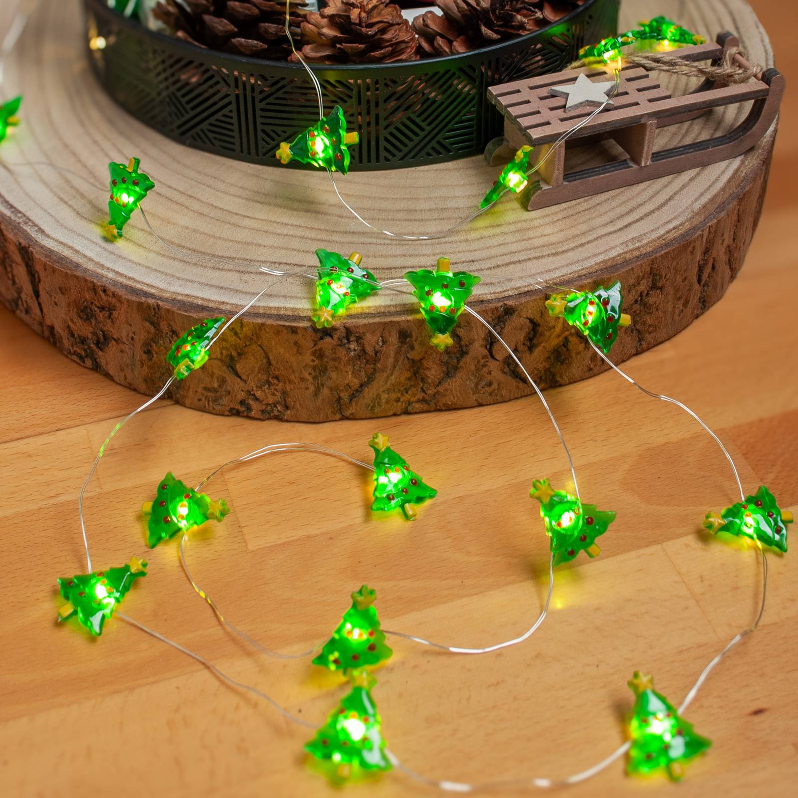 foto del prodotto lindby ghirlanda luminosa led motje, alberi di natale, 320 cm, ip20