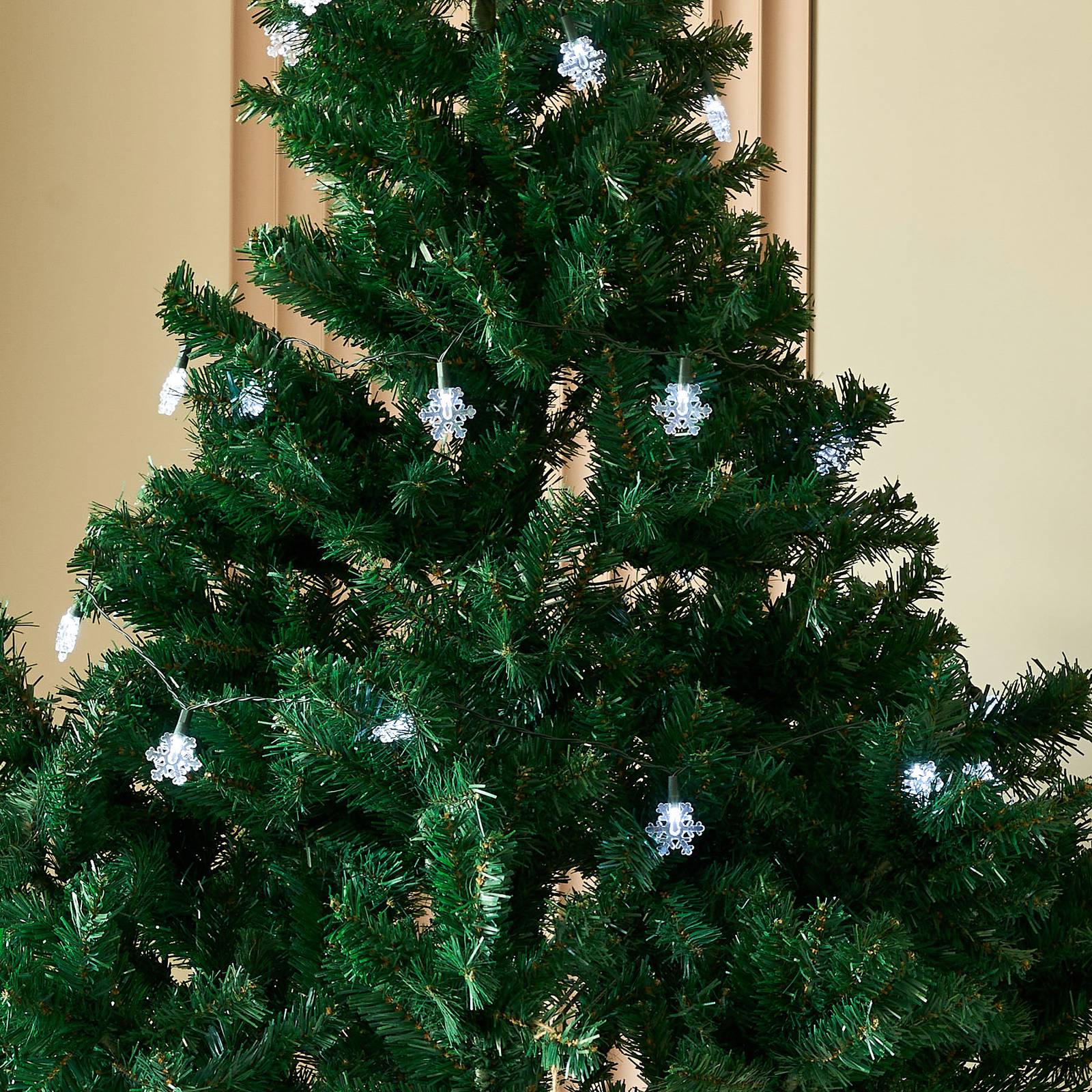 foto del prodotto lindby ghirlanda luminosa led parrik, fiocchi di neve, 620 cm, ip44