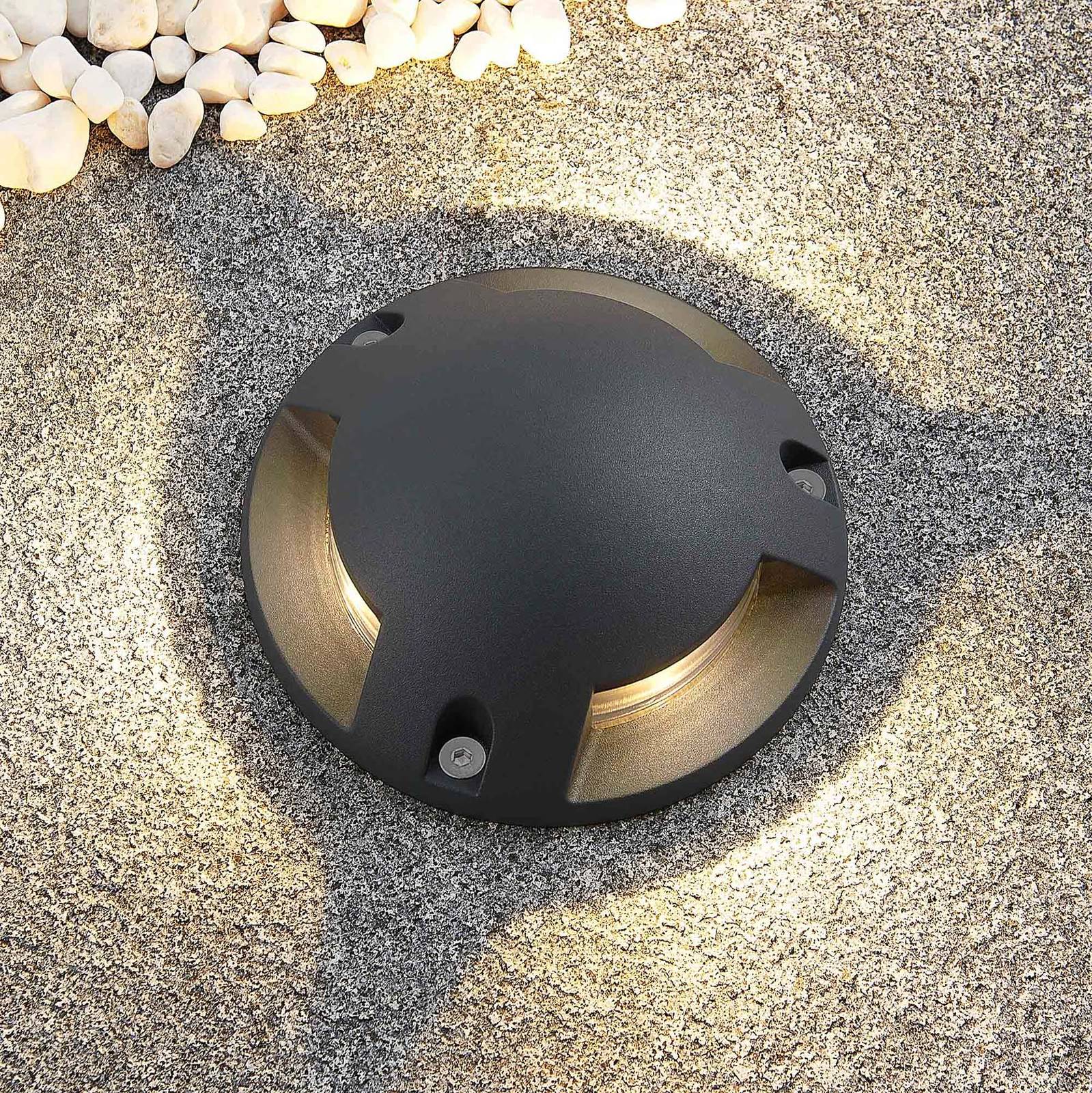 foto del prodotto lindby huban lampada led da pavimento, 3 luci