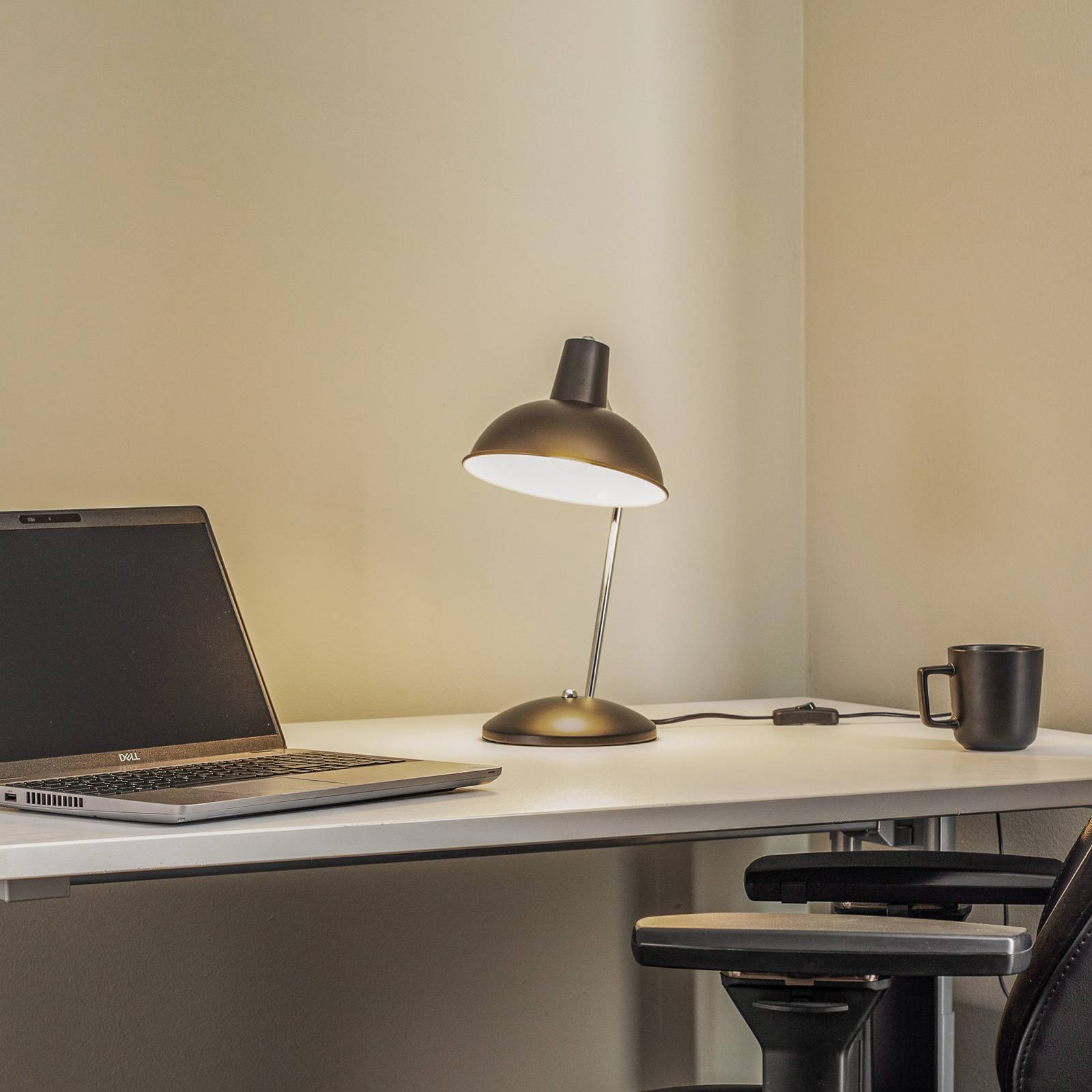 foto del prodotto lindby jamelia lampada da tavolo vintage, acciaio, nero