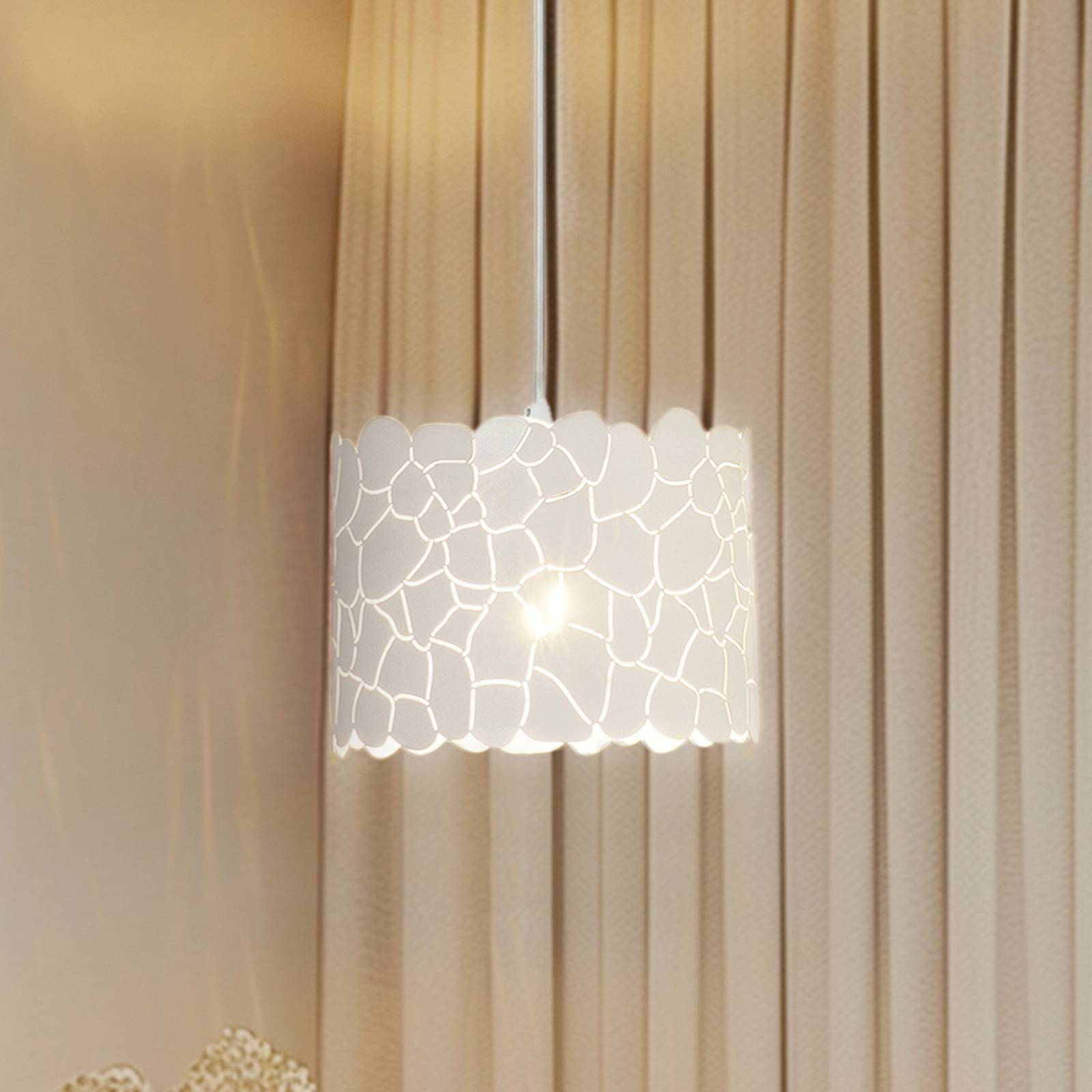foto del prodotto lindby lampada a sospensione aralena, bianco, metallo, 26 cm