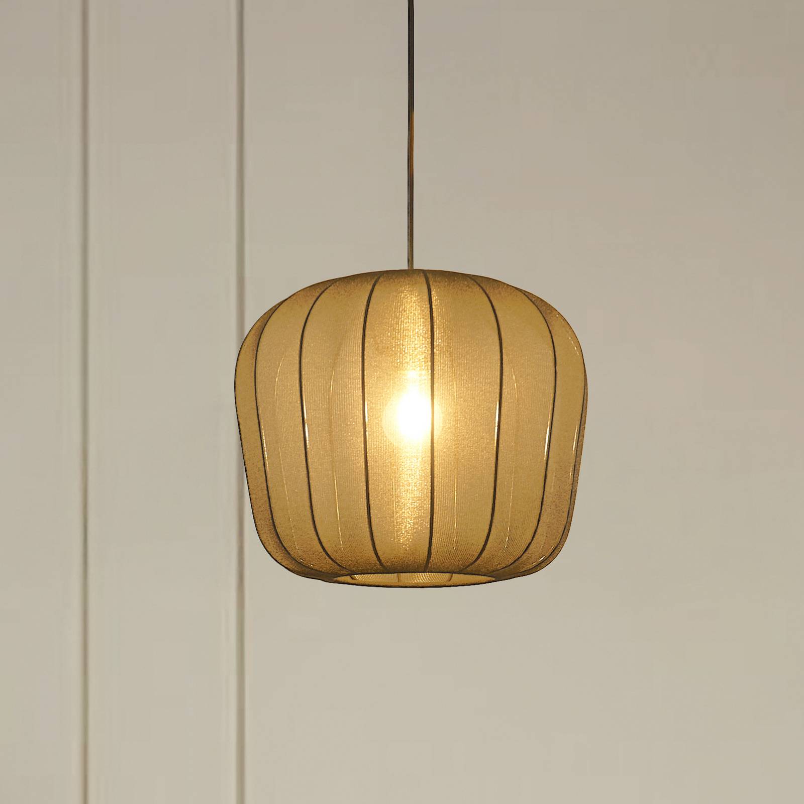 foto del prodotto lindby lampada a sospensione helin, nero, 35 cm, tessuto