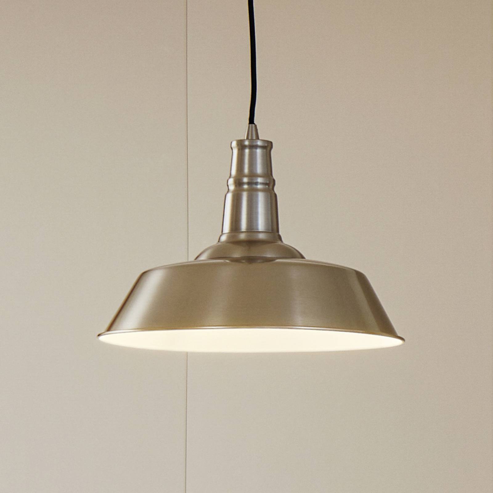 foto del prodotto lindby lampada a sospensione laylan, nichel bianco, 36 cm, metallo