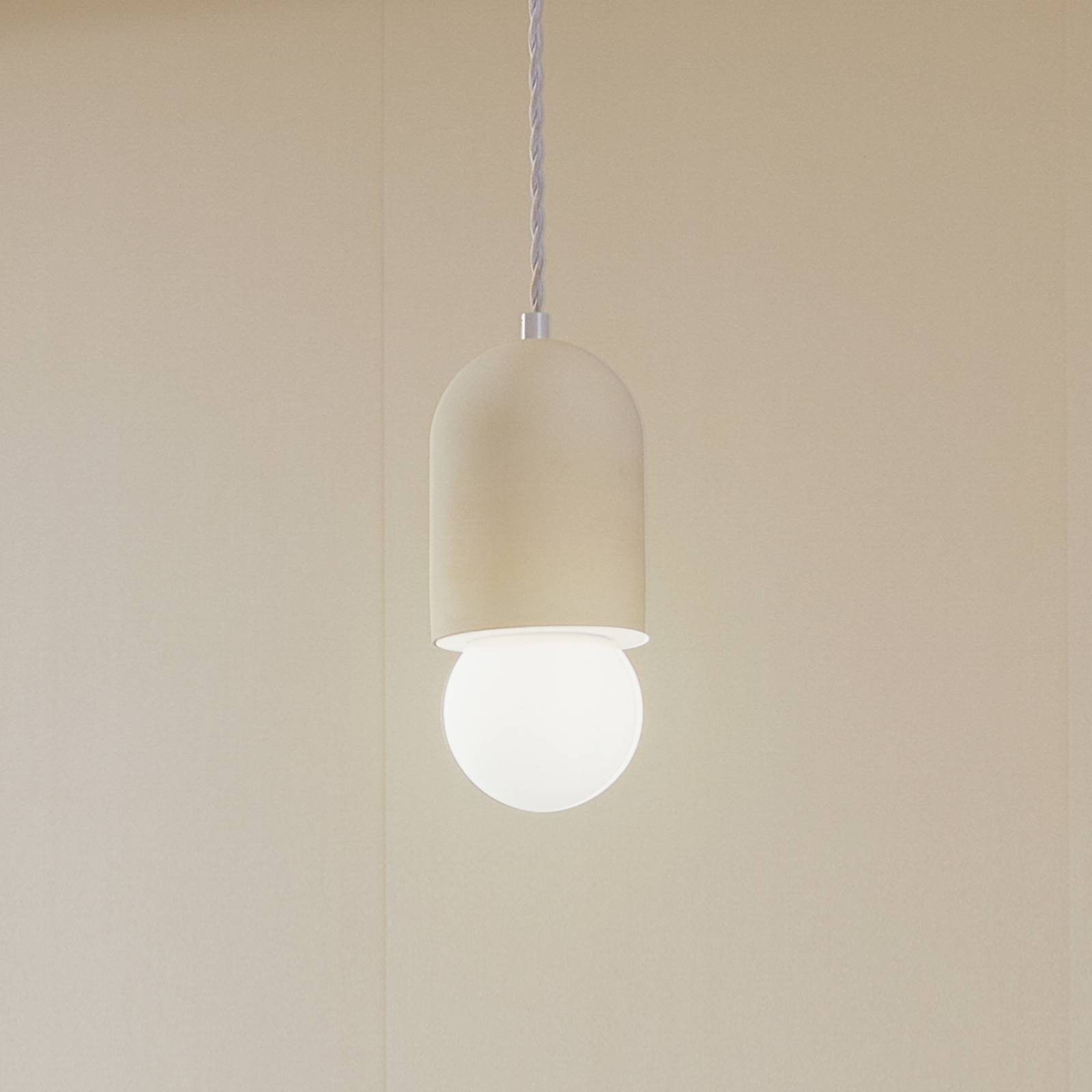 foto del prodotto lindby lampada a sospensione nielson, 11 cm, beige, gesso