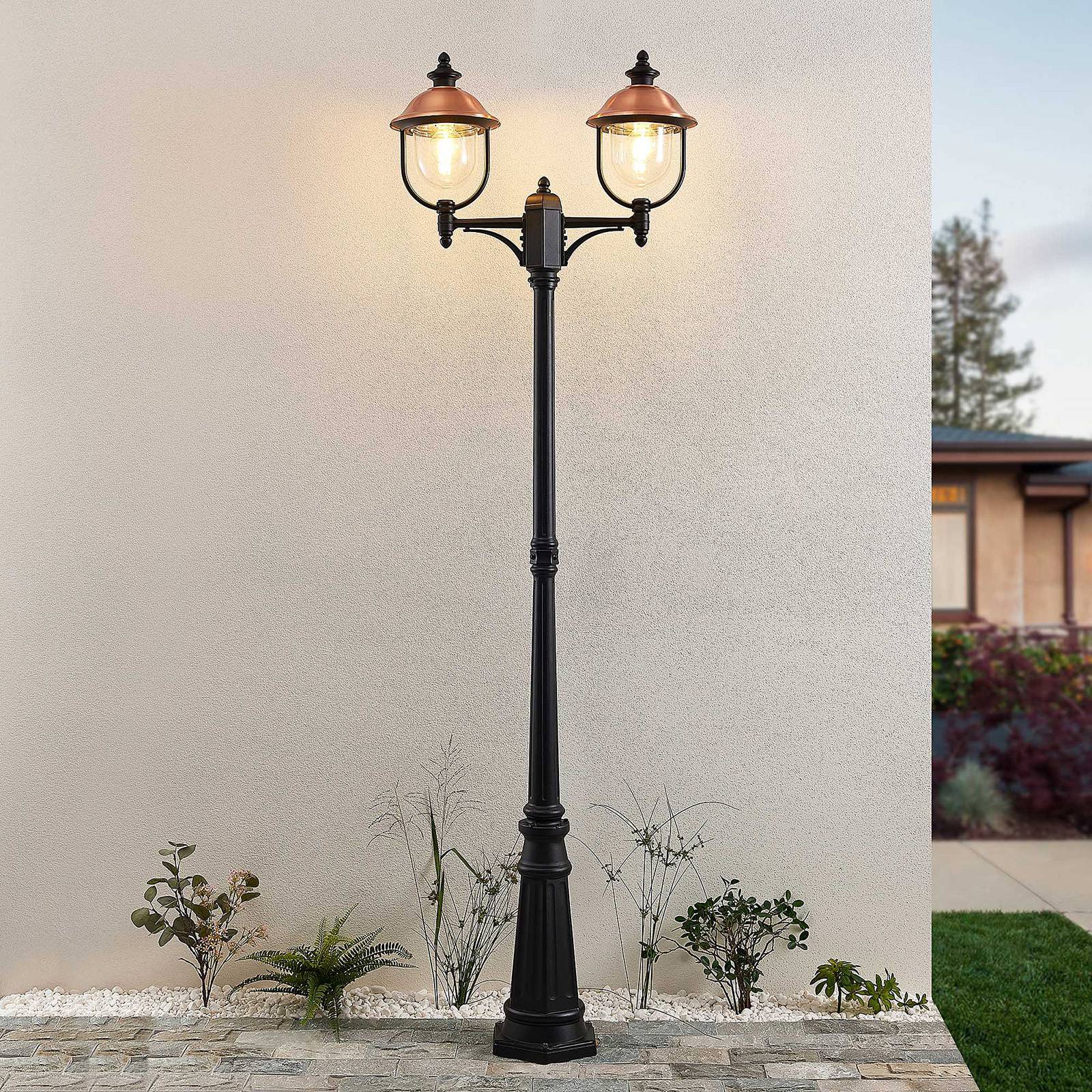 foto del prodotto lindby lampada da esterno clint, 225 cm, a 2 luci, resistente all'acqua di