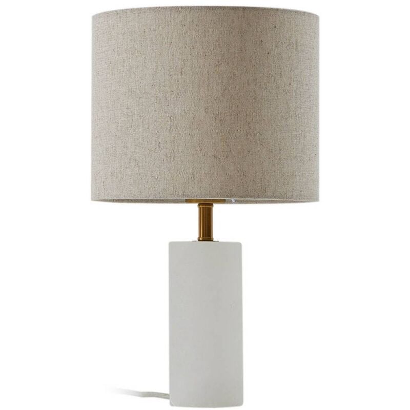 foto del prodotto lindby lampada da tavolo alabaster, bianco beige, 25 cm, marmo, e27