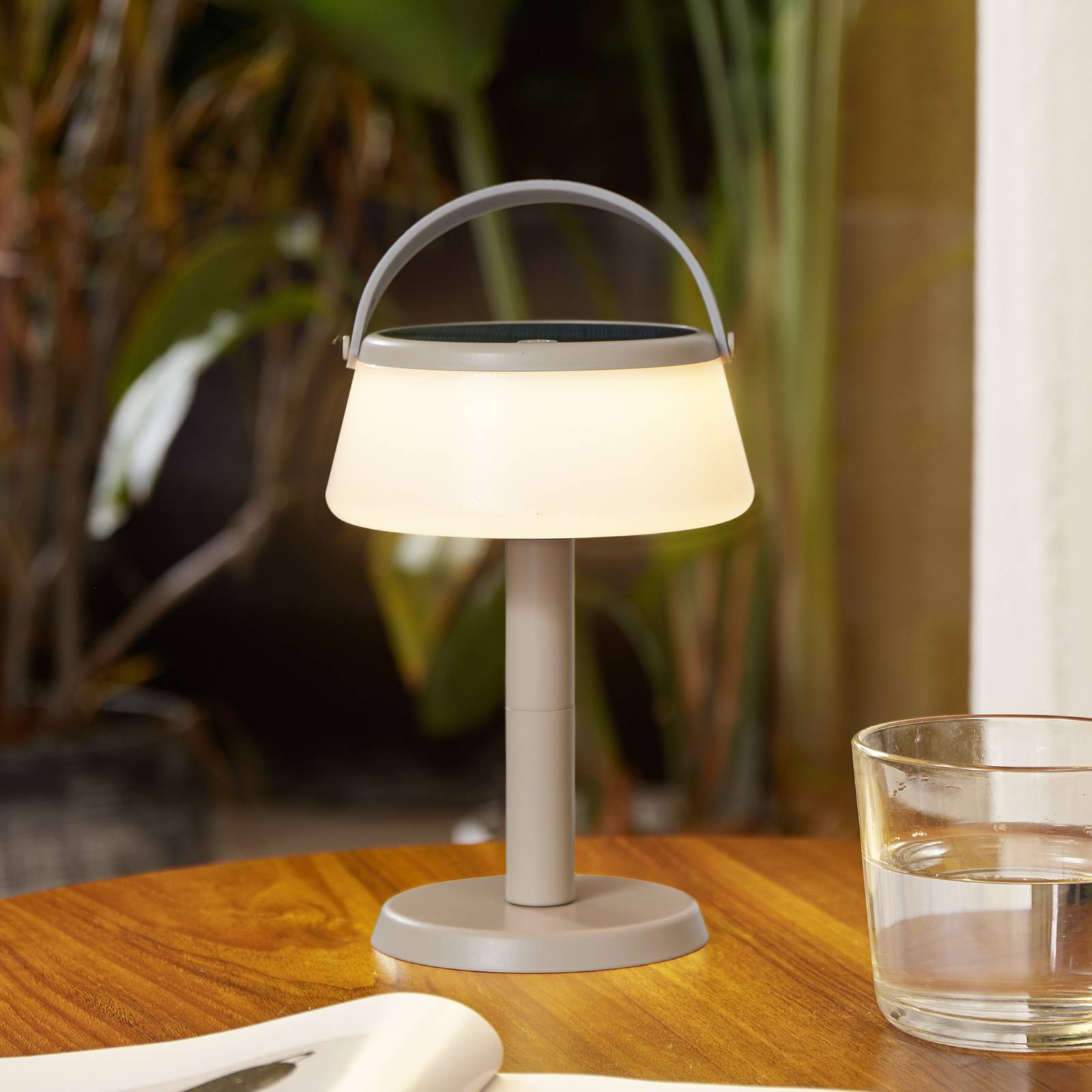 foto del prodotto lindby lampada da tavolo led mikkel, beige, dimmerabile, 7 cm