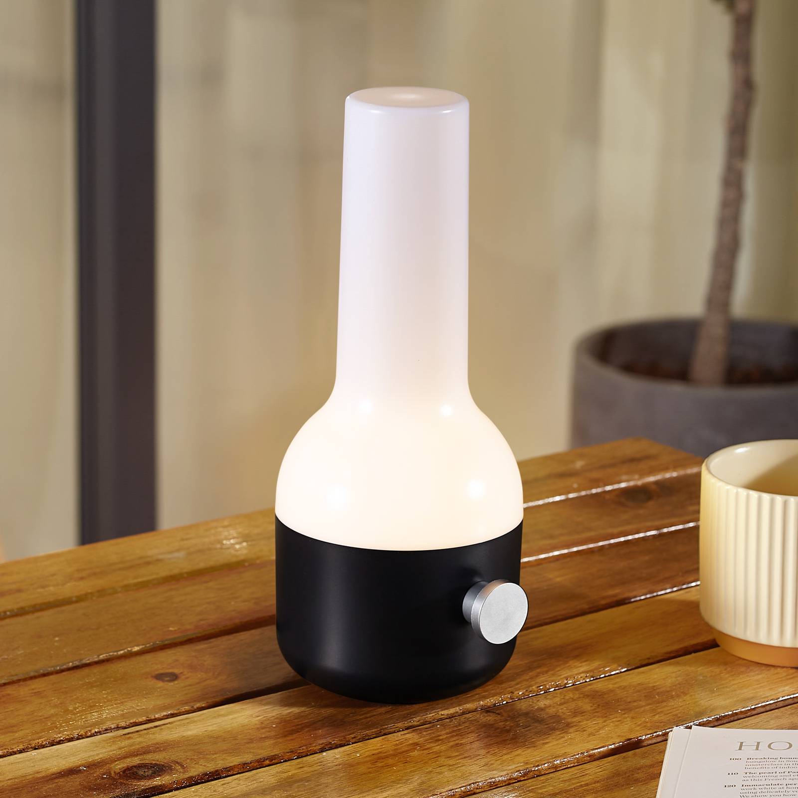 immagine 0 del prodotto lindby lampada da tavolo per esterni ricaricabile a led isaline, nera,