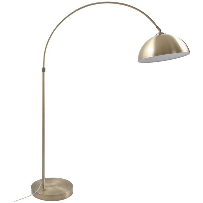 foto del prodotto lindby lampada da terra ad arco lennar, ottone anticato, metallo, 183 cm