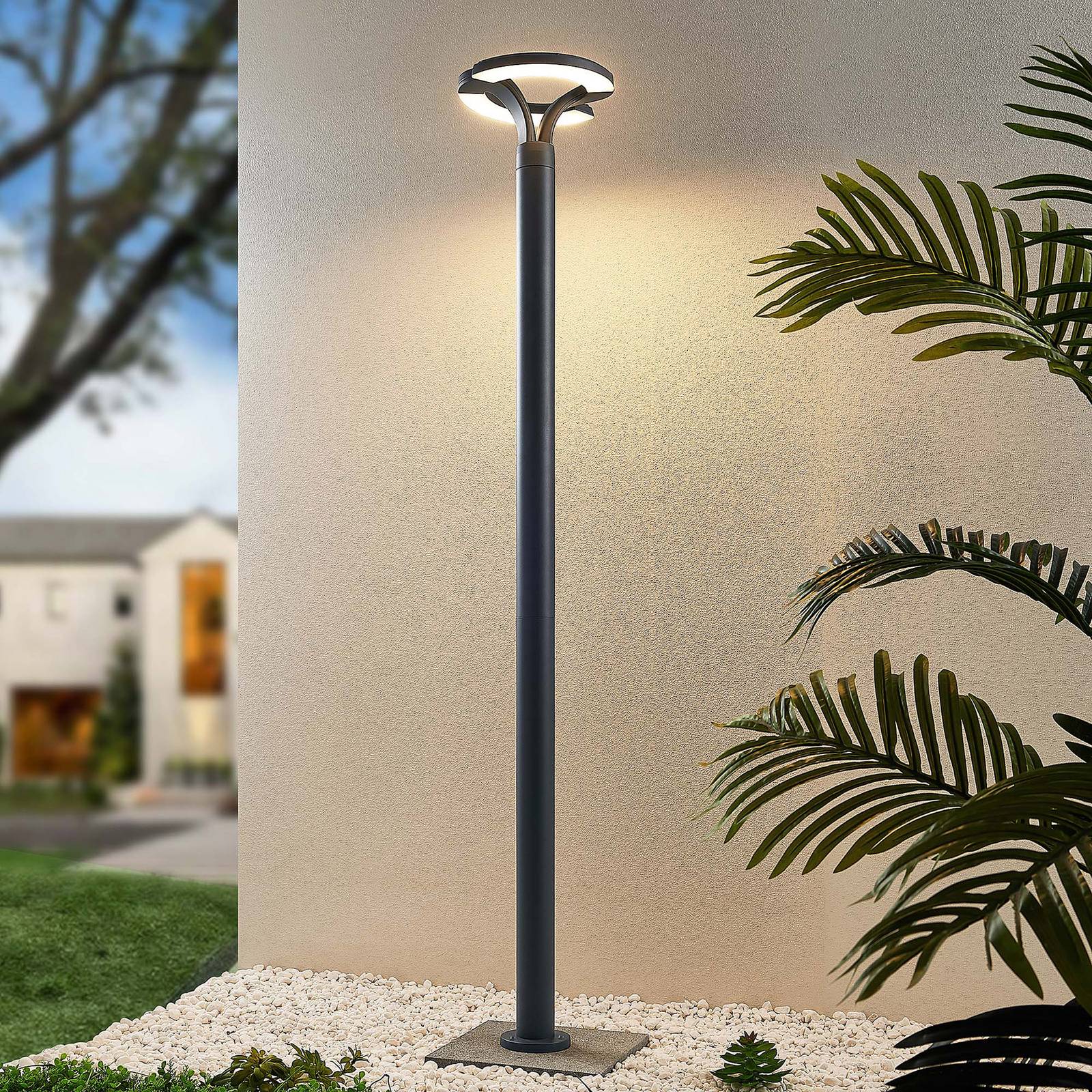 foto del prodotto lindby lampada led da esterno keily, cerchio, antracite, metallo
