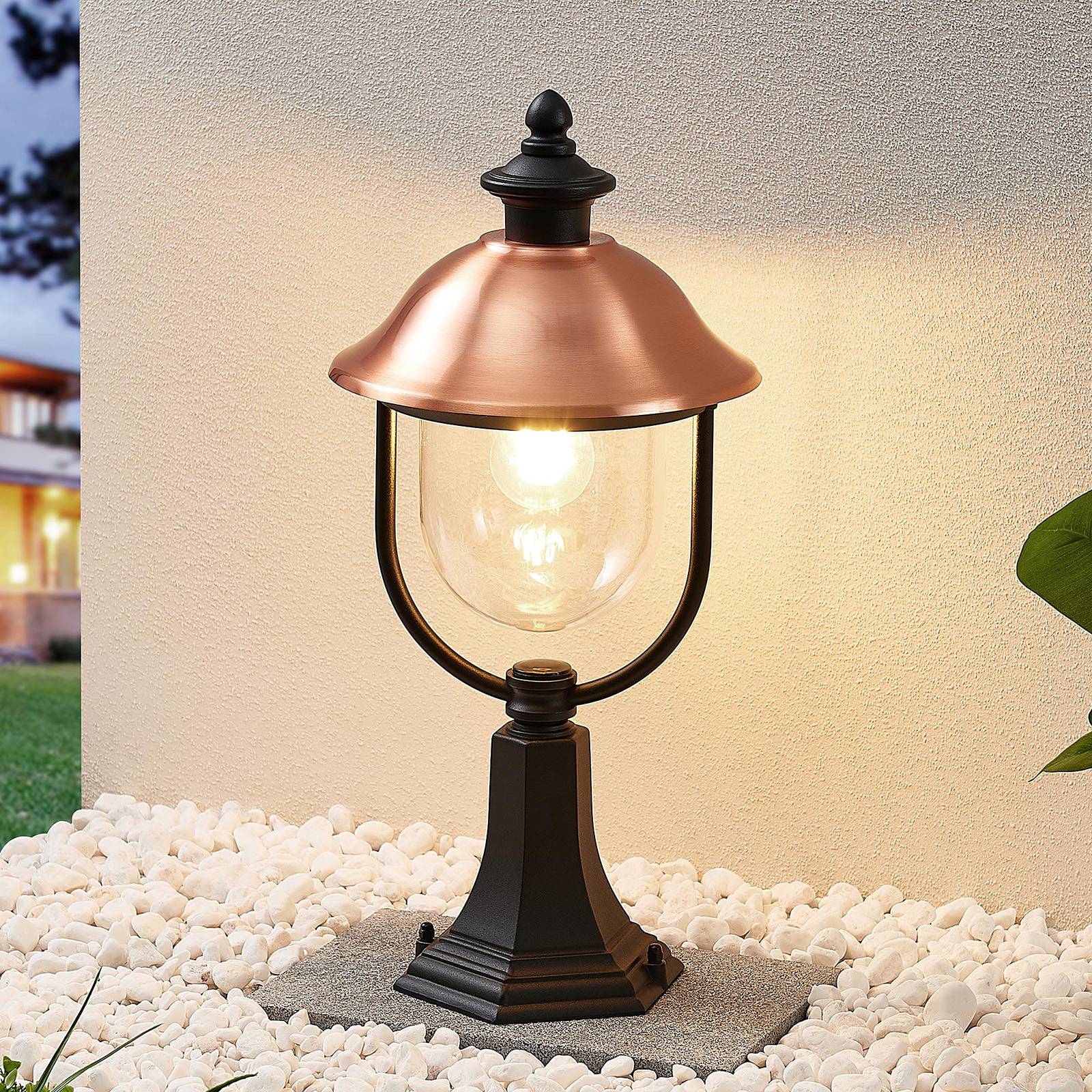 foto del prodotto lindby lampioncino clint, 53 cm, metallo, resistente all acqua di mare, e27