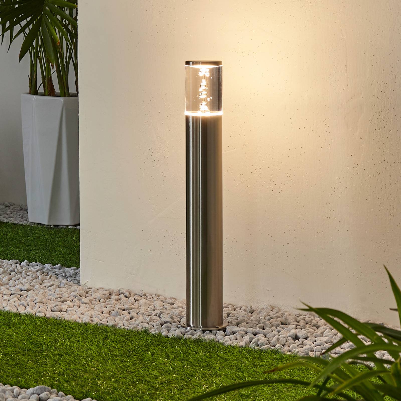 foto del prodotto lindby lampioncino led belen, acciaio inox