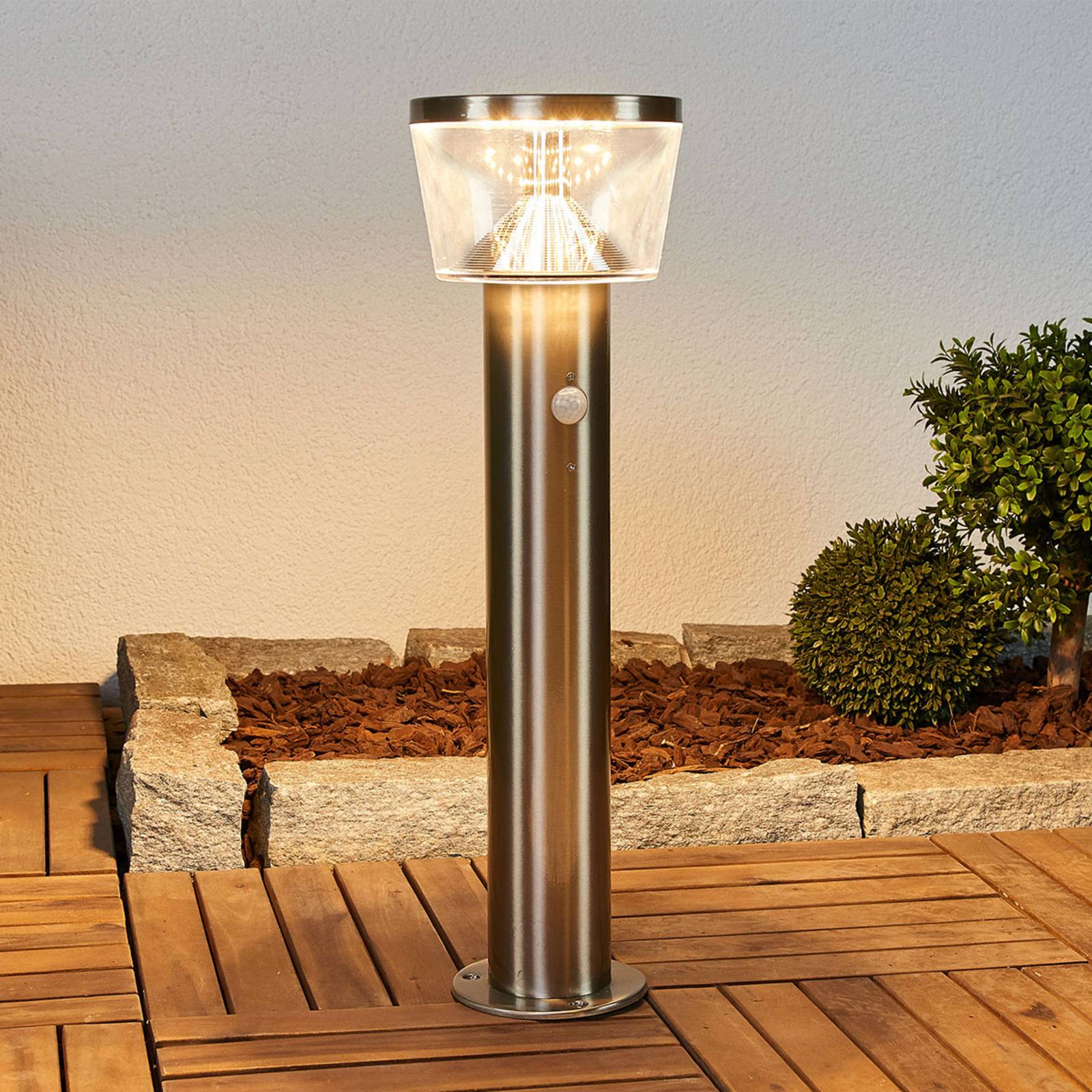 foto del prodotto lindby lampioncino led solare antje, rilevatore di movimento, ip44