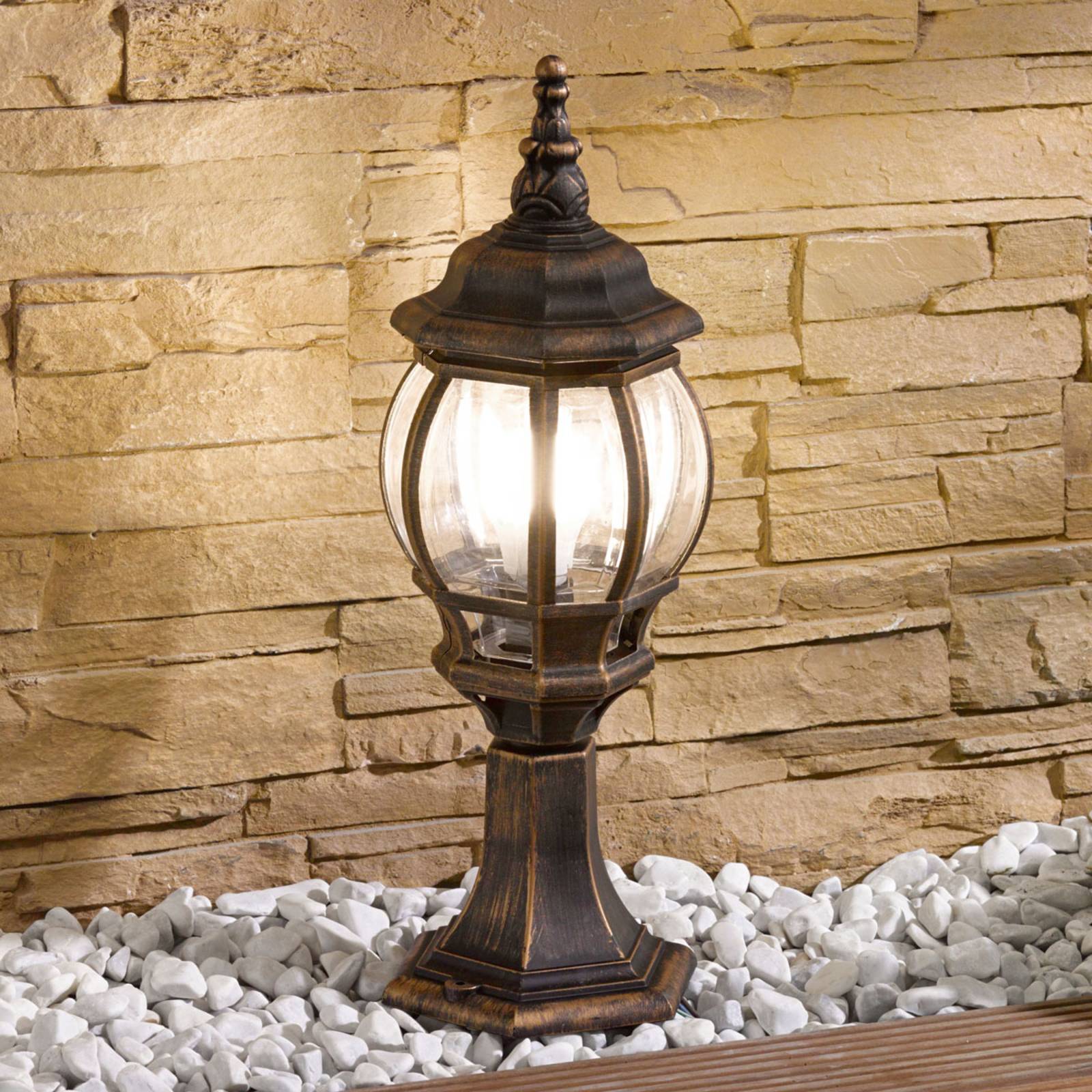 foto del prodotto lindby lampioncino nadesha, oro spazzolato