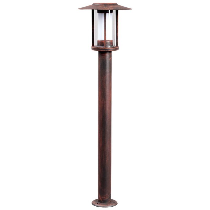 foto del prodotto lindby lampione a led pavlos, 76 cm, color ruggine, acciaio inox