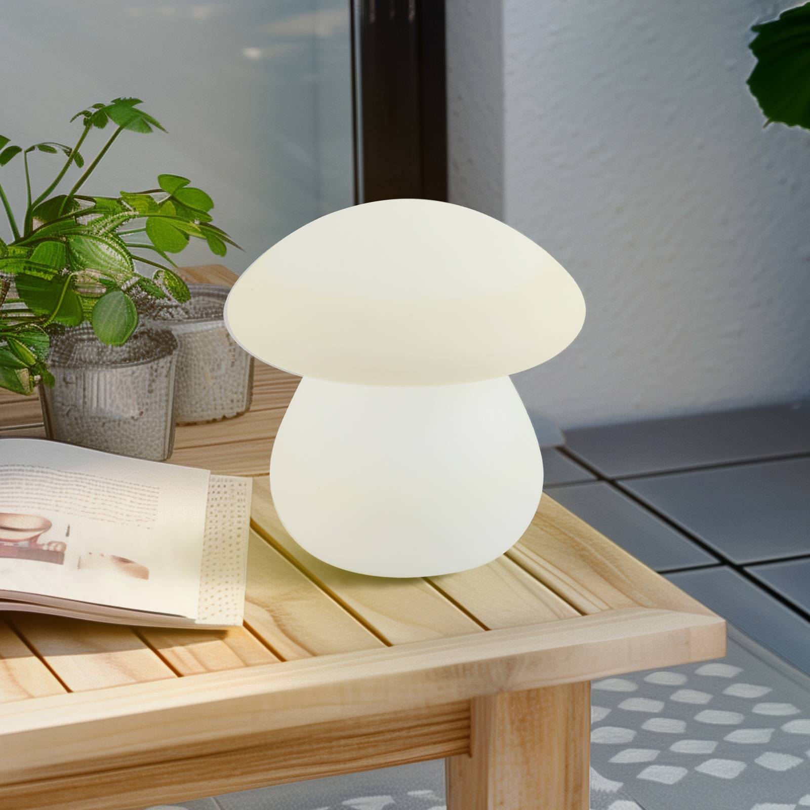foto del prodotto lindby led lampada da tavolo ricaricabile per esterni vernate, rgbw,
