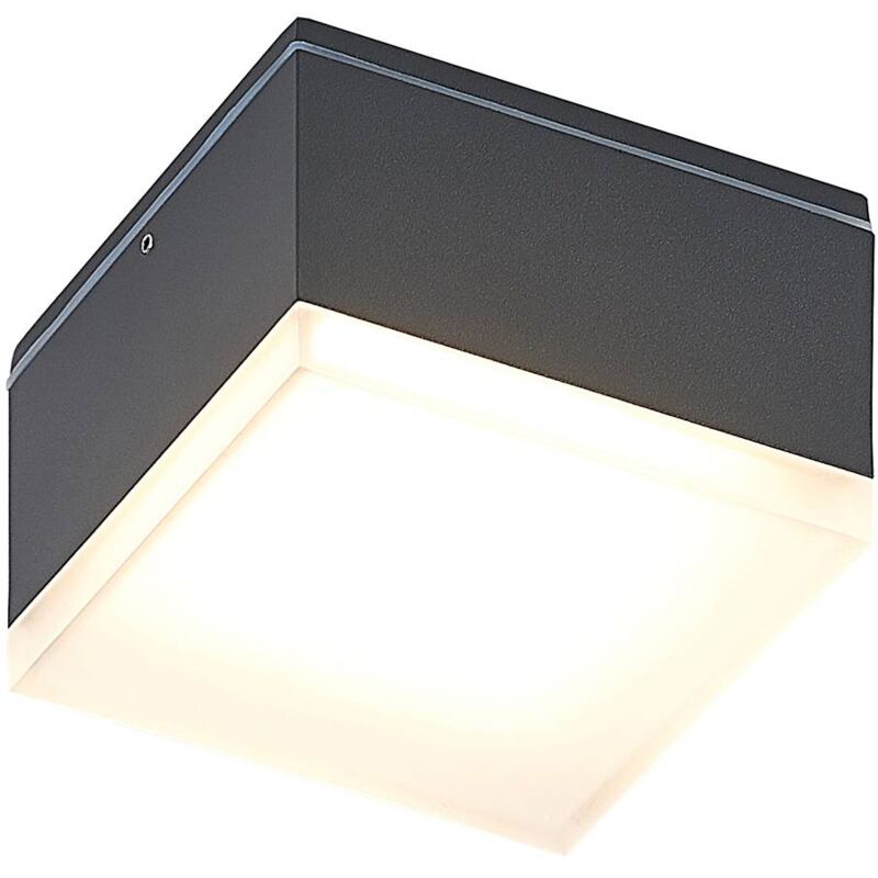foto del prodotto lindby led mathea in nero da alluminio