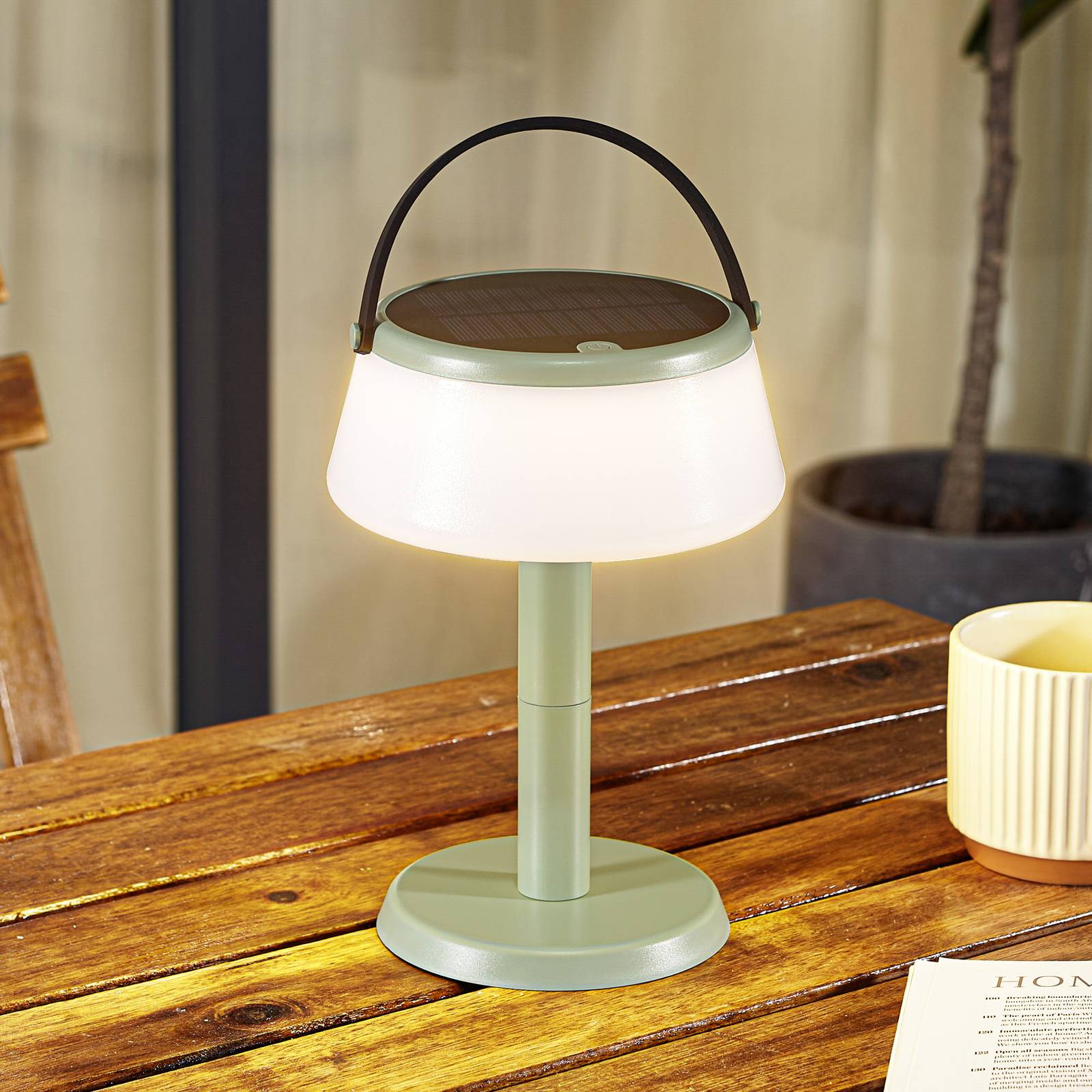 foto del prodotto lindby led mikkel in verde da plastica