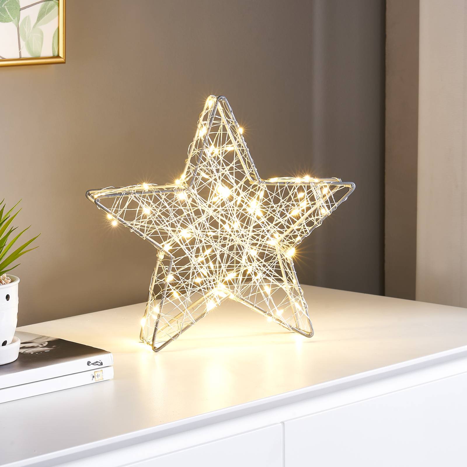 foto del prodotto lindby lepita stella luminosa a led 80 luci